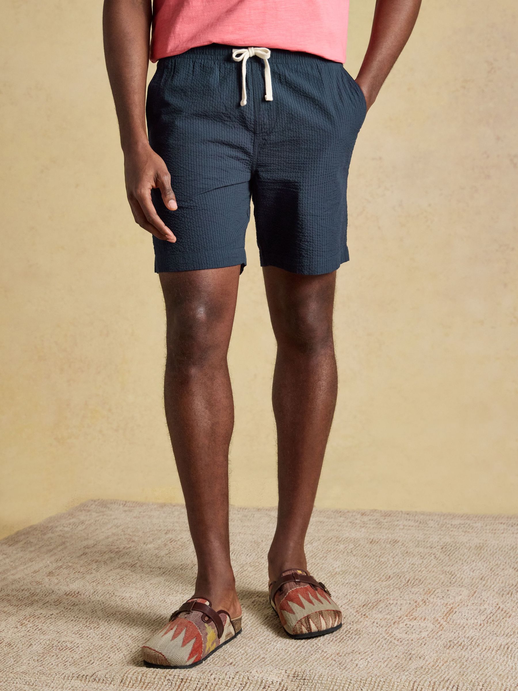 Navy Seersucker Shorts - Image 10 of 10