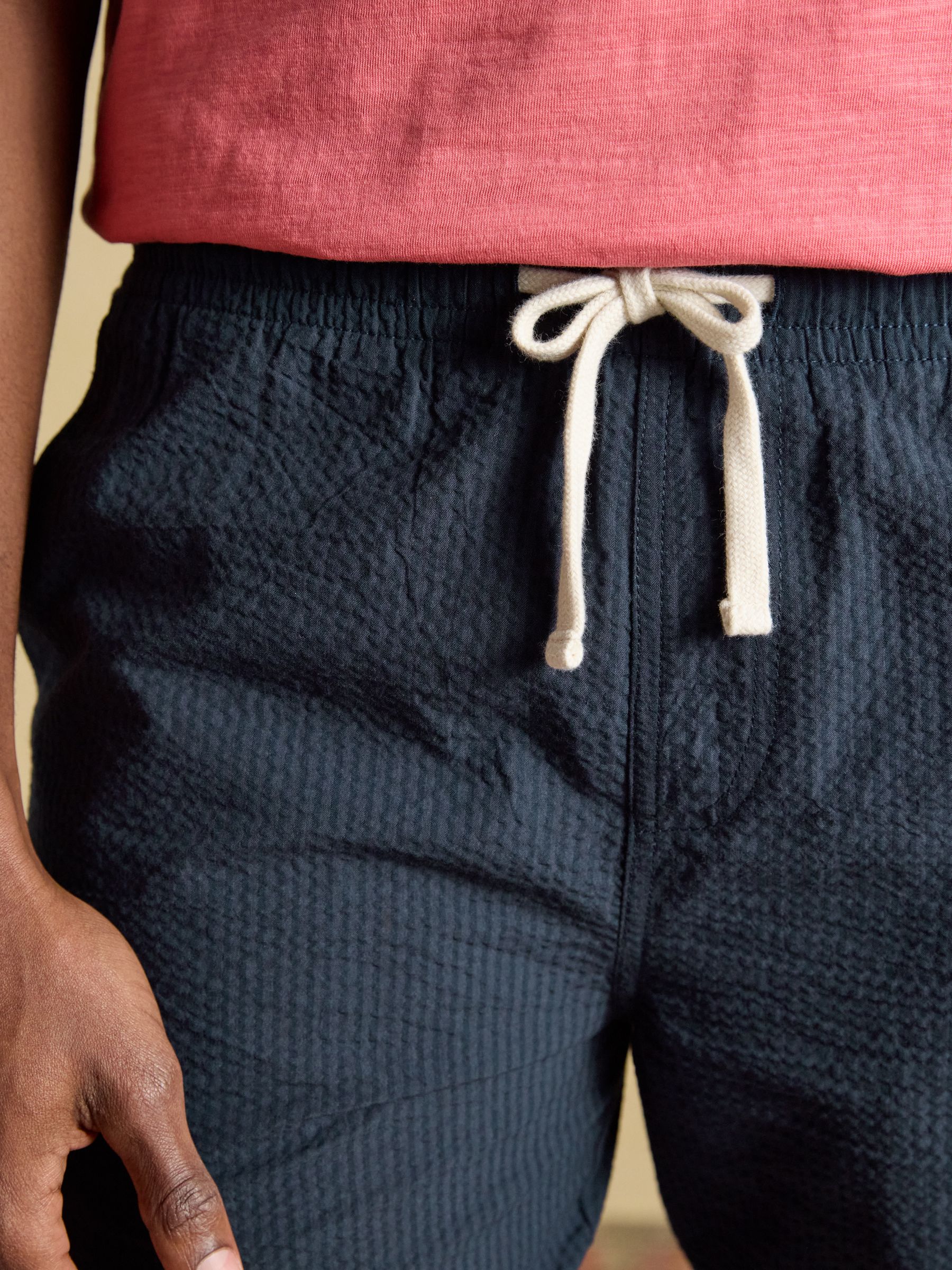 Navy Seersucker Shorts - Image 3 of 4