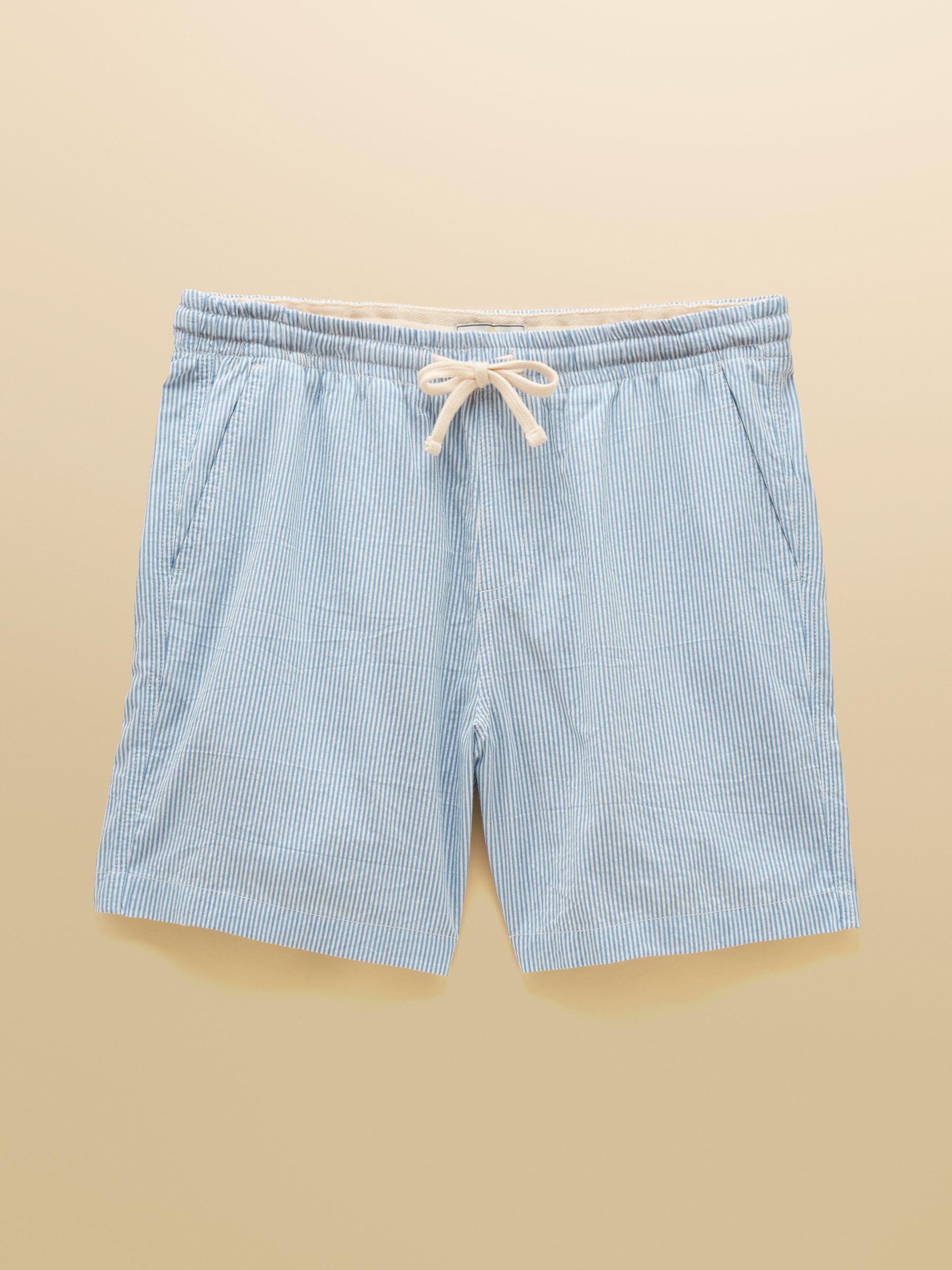 Blue & White Striped Seersucker Shorts - Image 10 of 10 Blue & White Striped Seersucker Shorts - Image 10 of 10