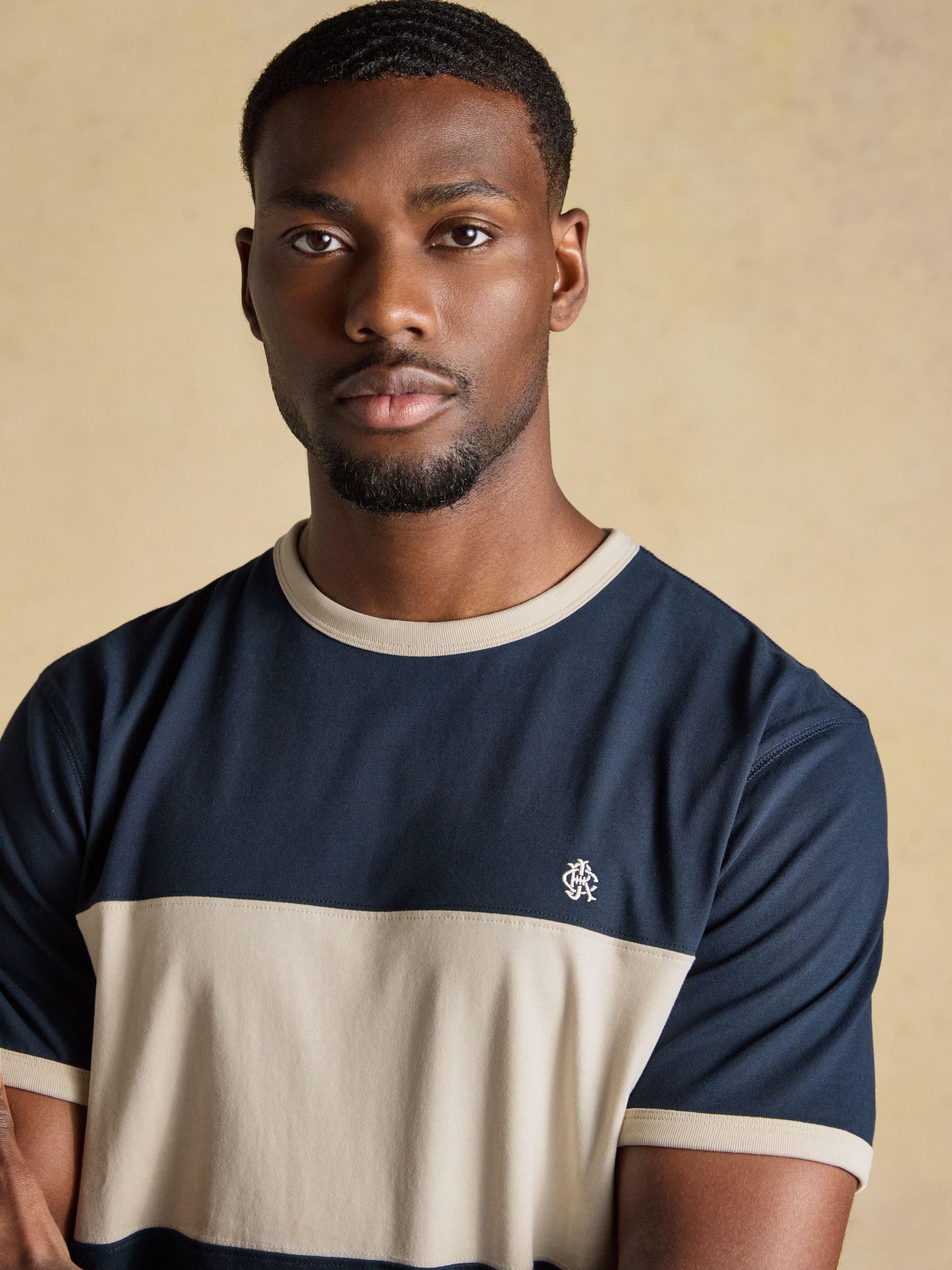 Rugby Club Navy Crew Neck Cotton T-Shirt - Image 3 of 6