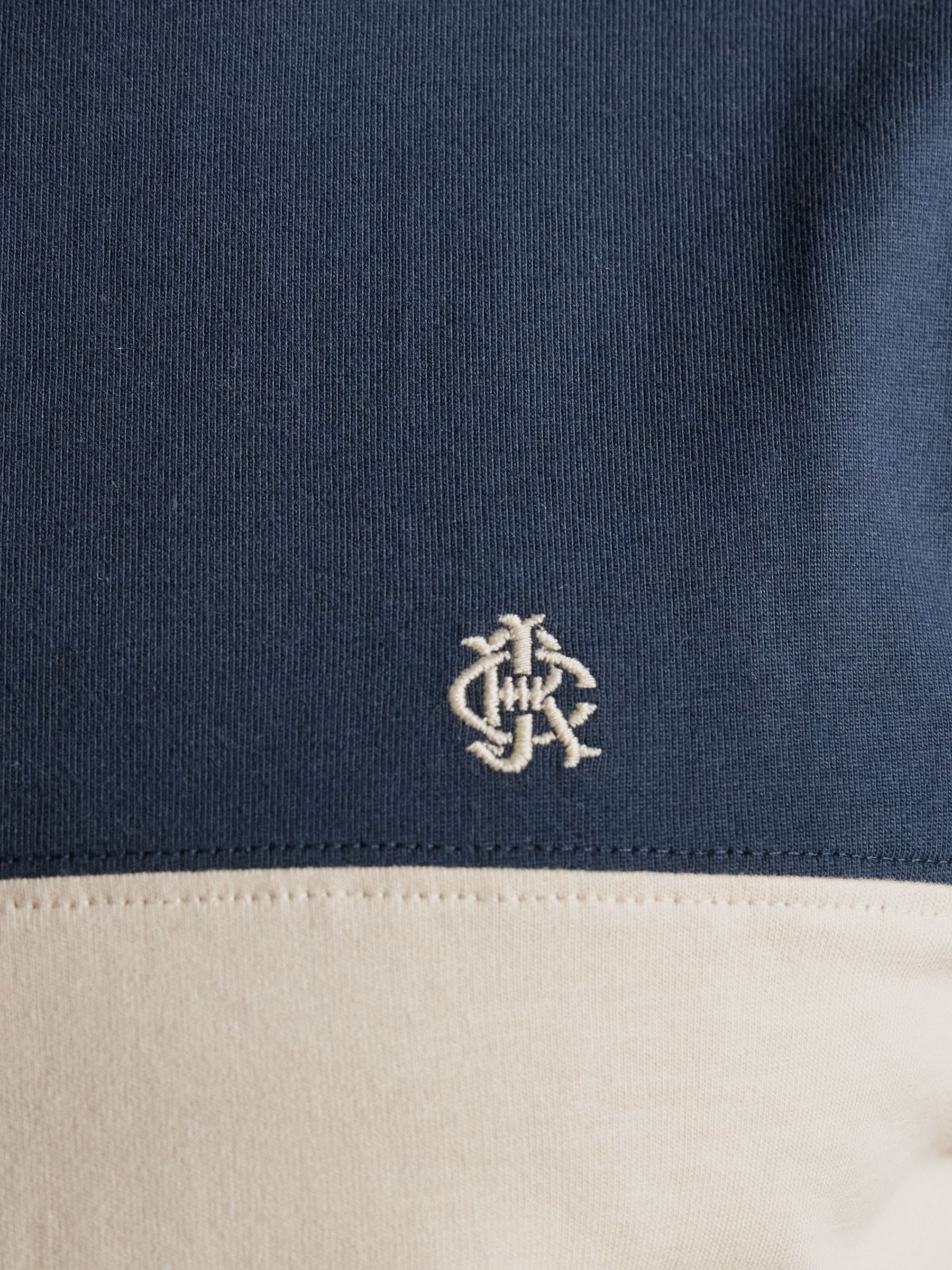 Rugby Club Navy Crew Neck Cotton T-Shirt - Image 4 of 6