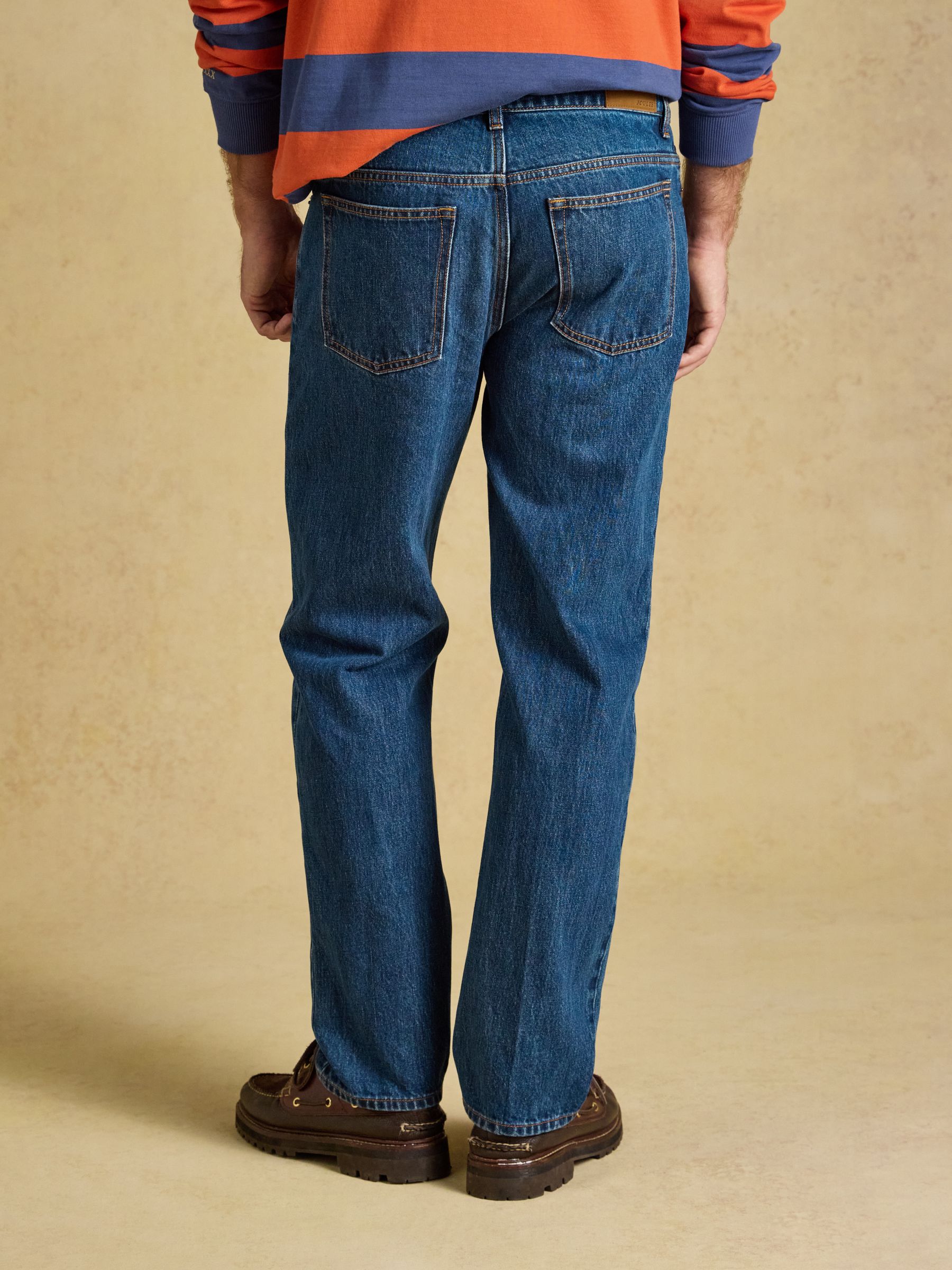 Blue Denim Mid Wash Straight Fit Jean - Image 2 of 6