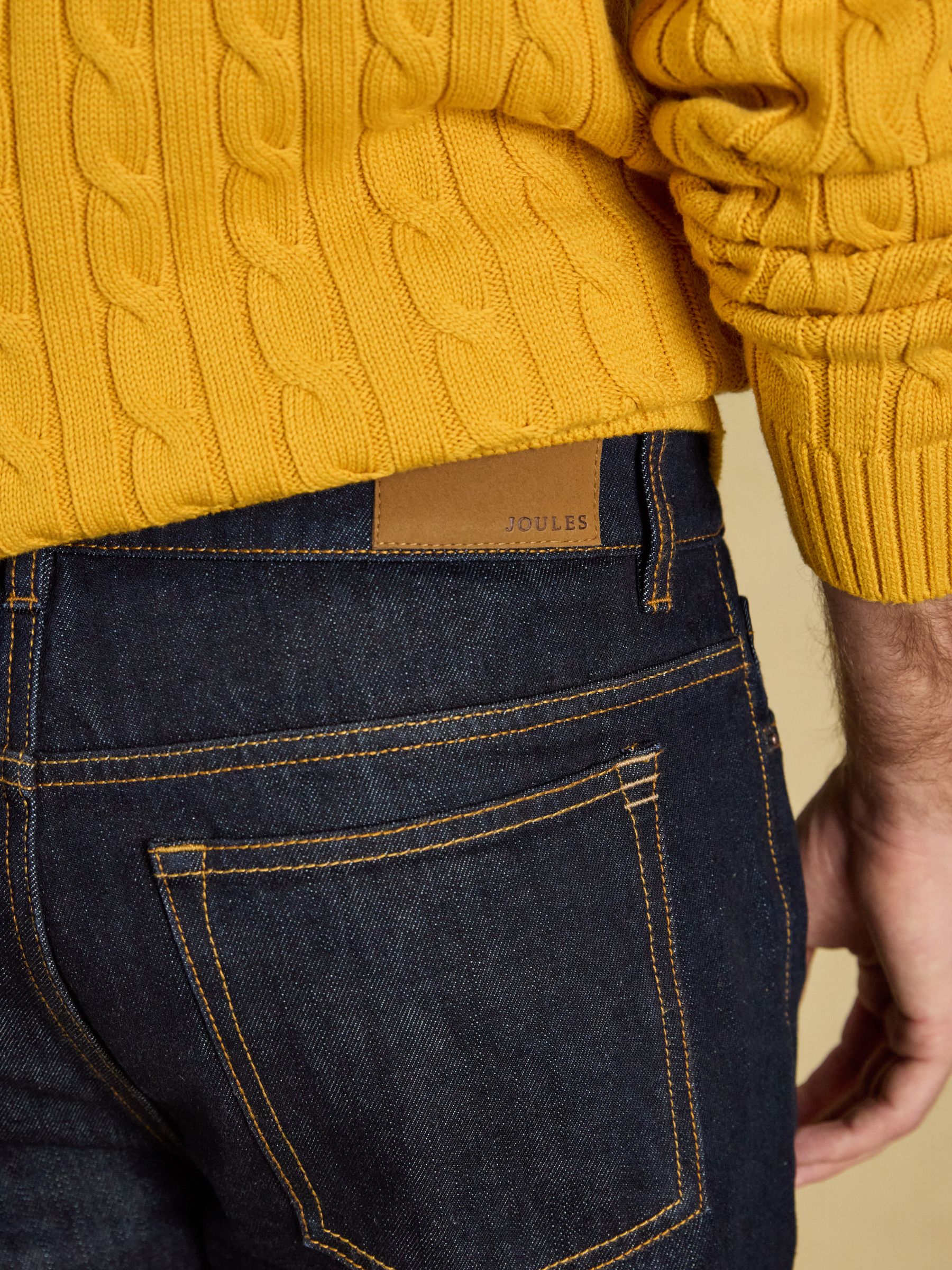 Denim Dark Blue Mid Wash Straight Fit Jean - Image 4 of 6