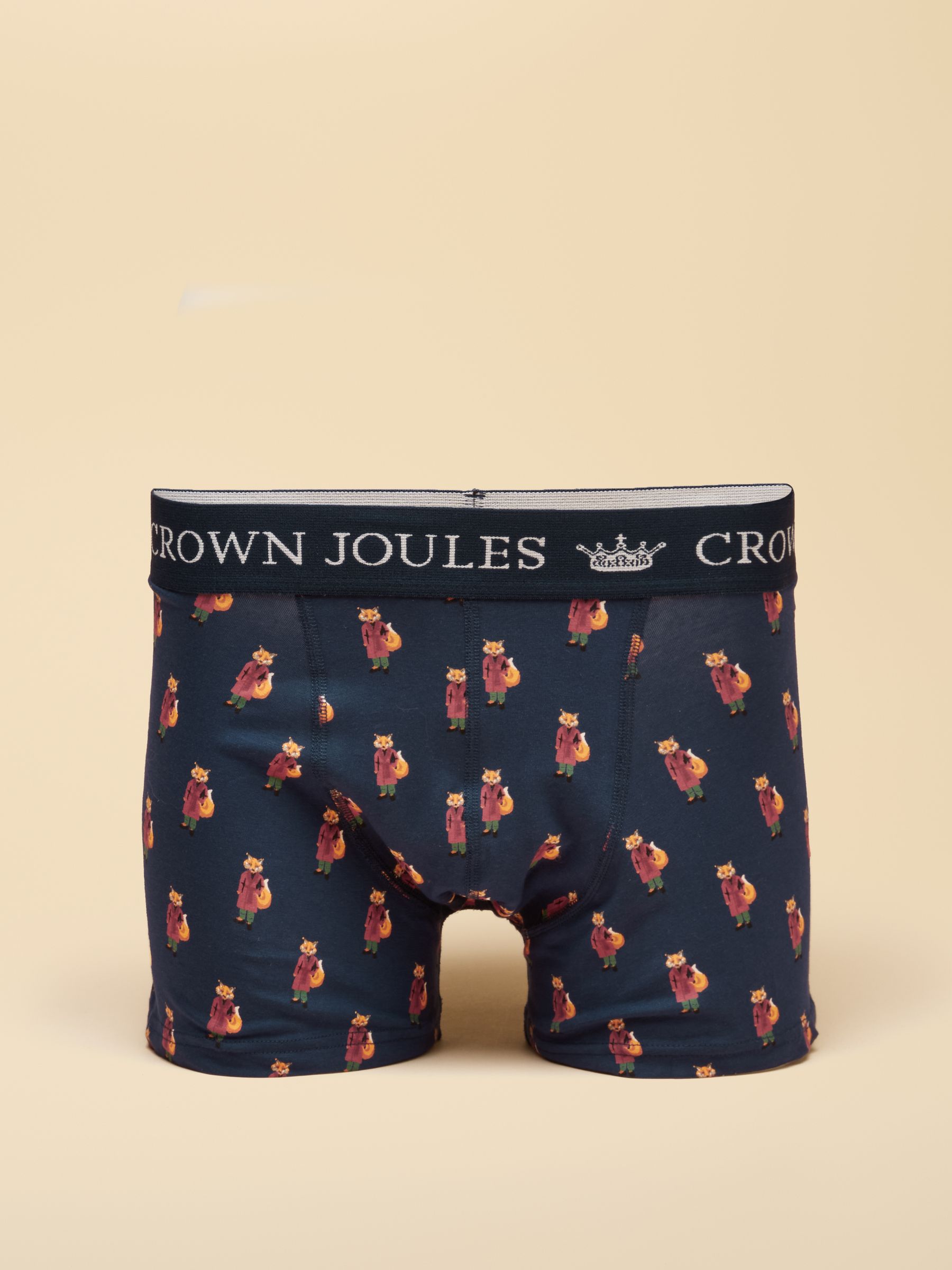 Navy/Burgandy Cotton Jersey Boxer Shorts 5 Pack - Image 2 of 8