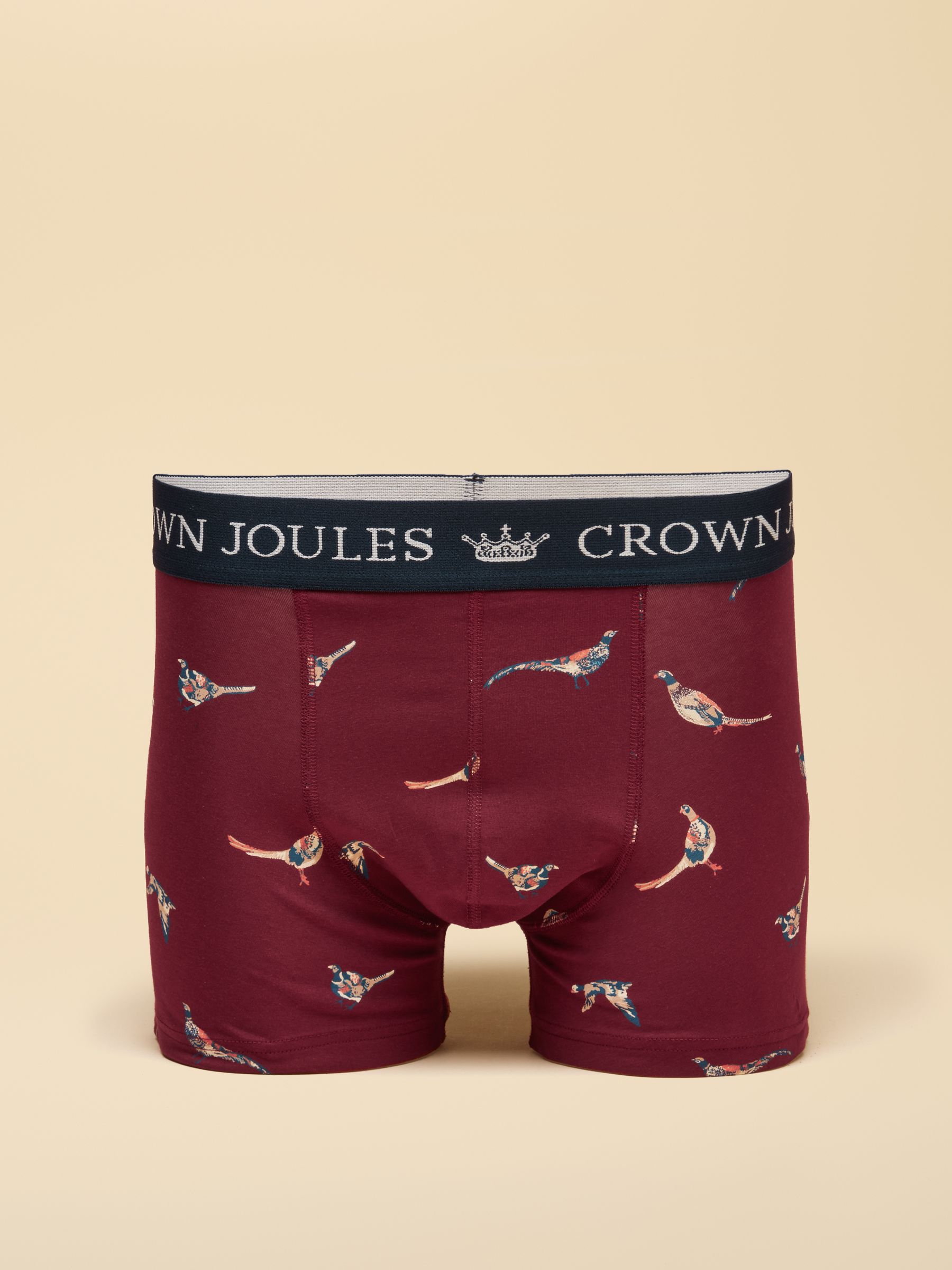 Navy/Burgandy Cotton Jersey Boxer Shorts 5 Pack - Image 3 of 8