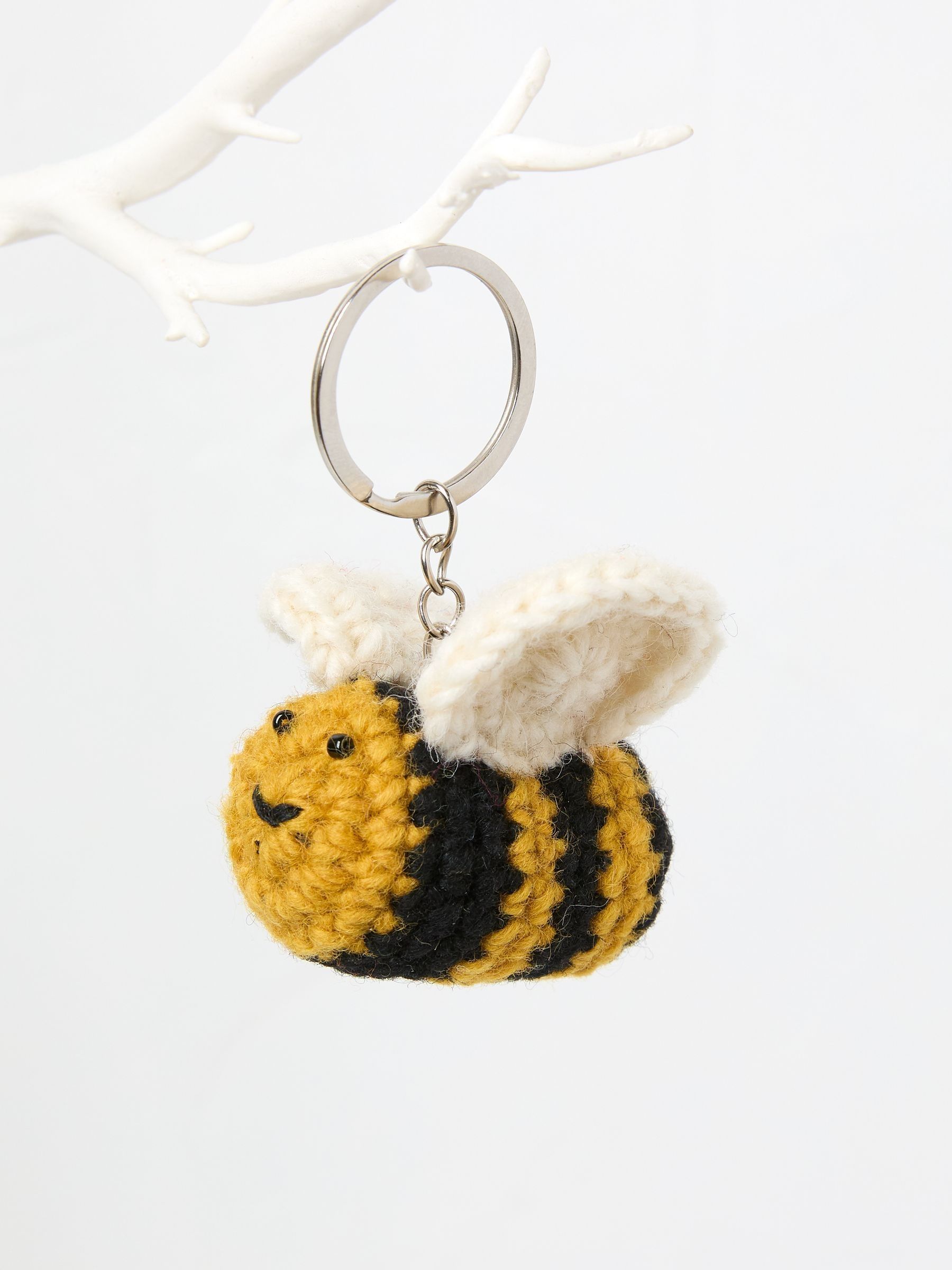 Yellow Crochet Bee Keyring - Image 1 of 2