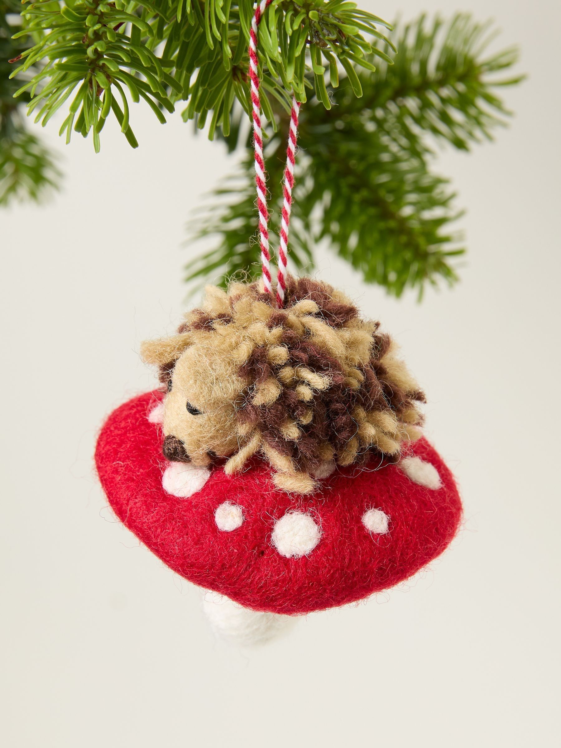 Brown Felt Hedgehog Decoration - Image 2 of 2
