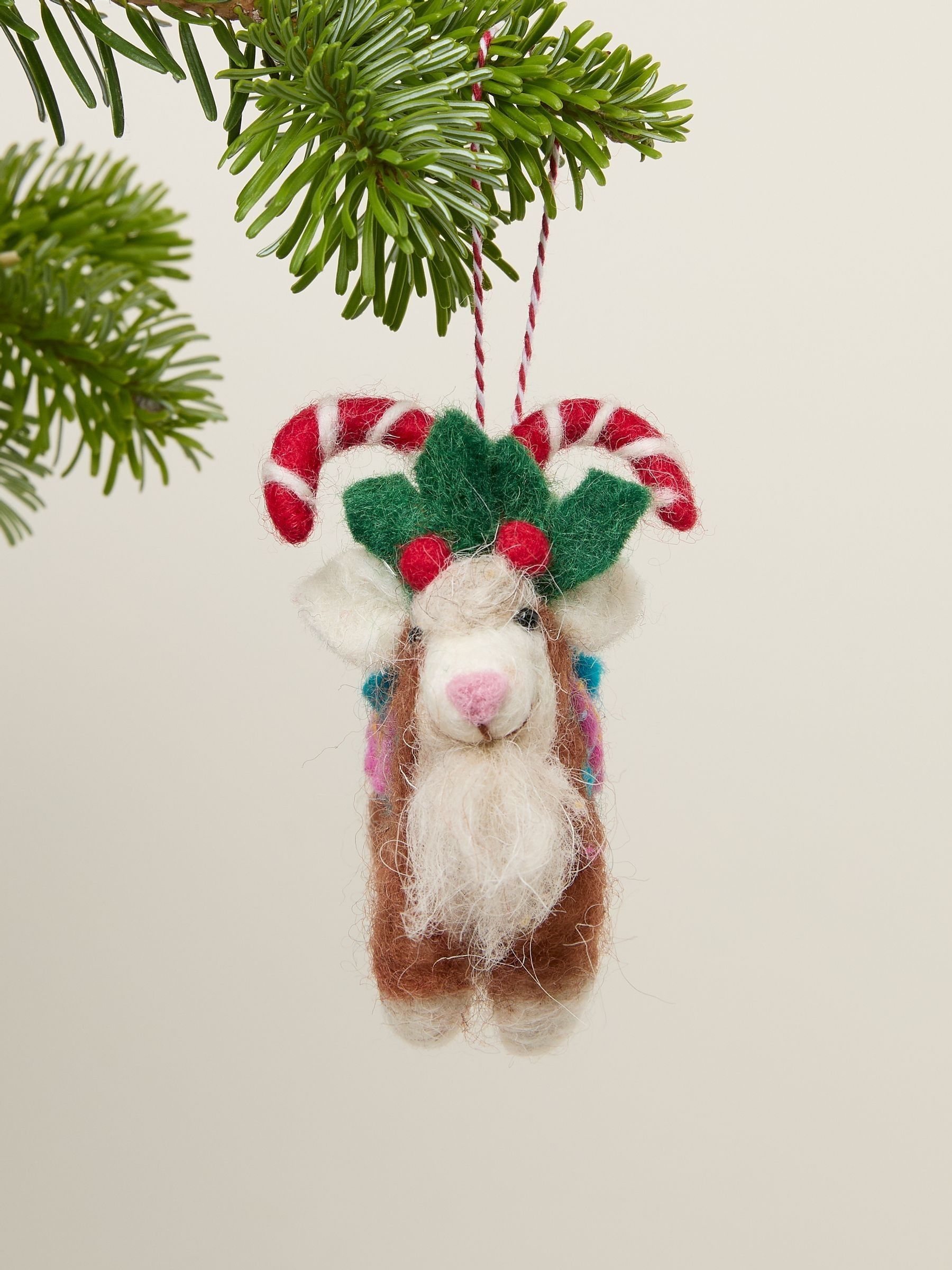 Multi Felt Christmas Goat Decoration - Image 2 of 2