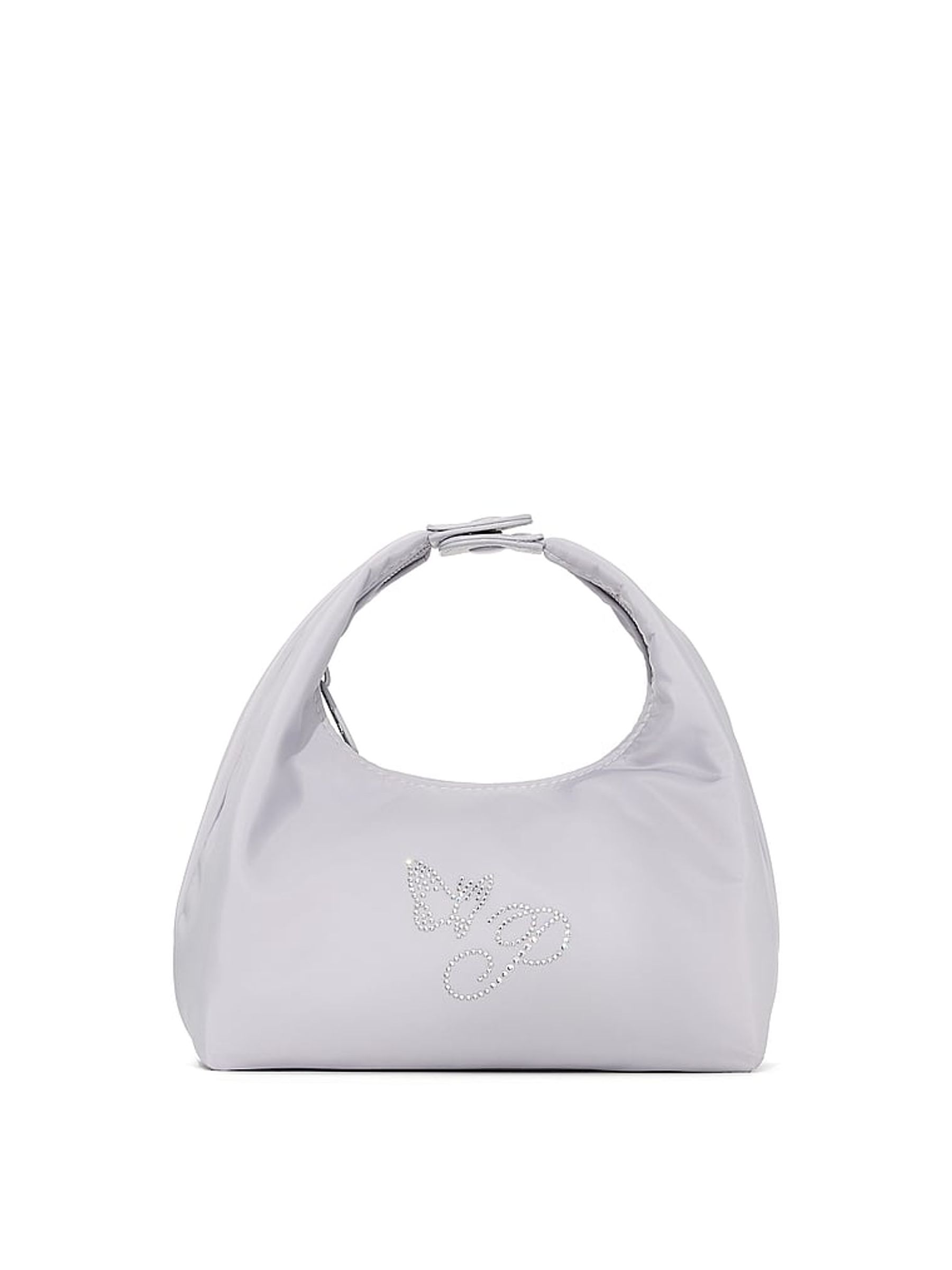 Dusty Lilac Purple Diamante Nylon Bag - Image 1 of 3