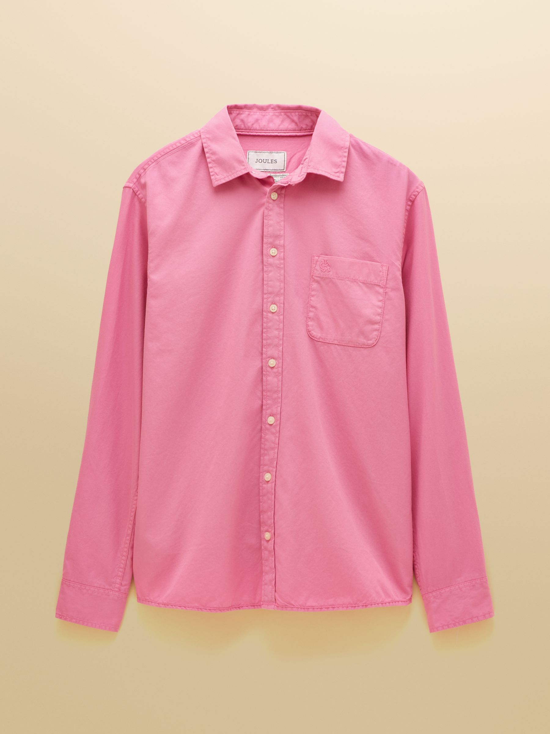 Pink Garment Dyed Cotton Twill Long Sleeve Shirt - Image 11 of 11 Pink Garment Dyed Cotton Twill Long Sleeve Shirt - Image 11 of 11