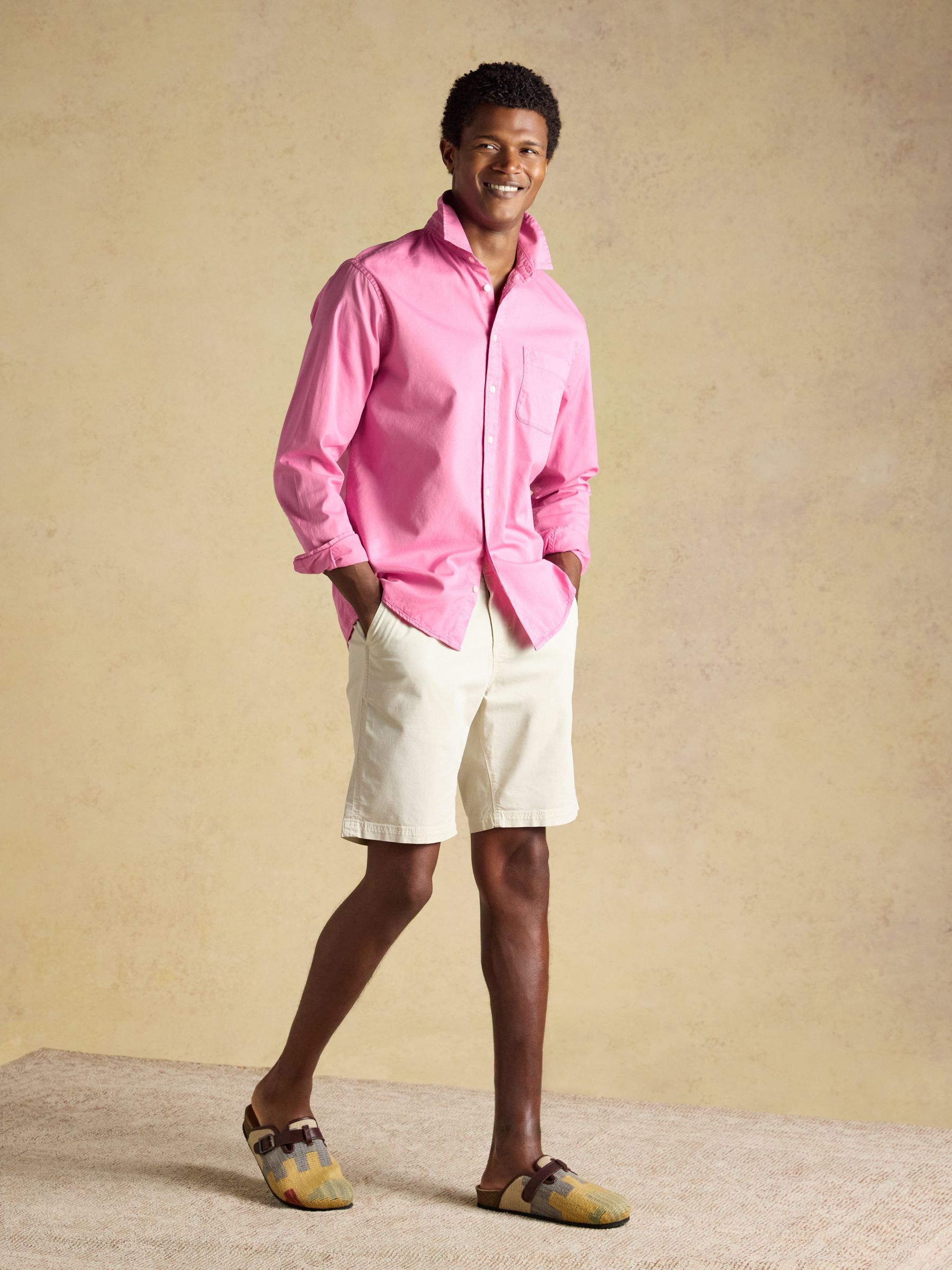 Pink Garment Dyed Cotton Twill Long Sleeve Shirt - Image 4 of 11