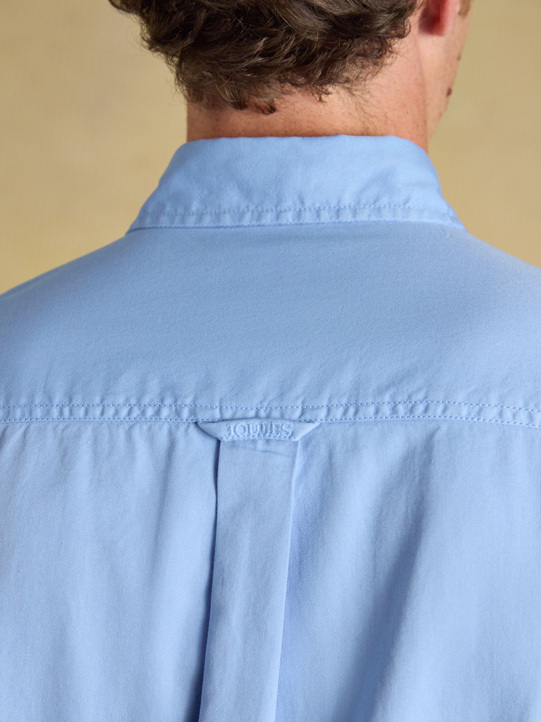 Blue Garment Dyed Cotton Twill Long Sleeve Shirt - Image 9 of 10