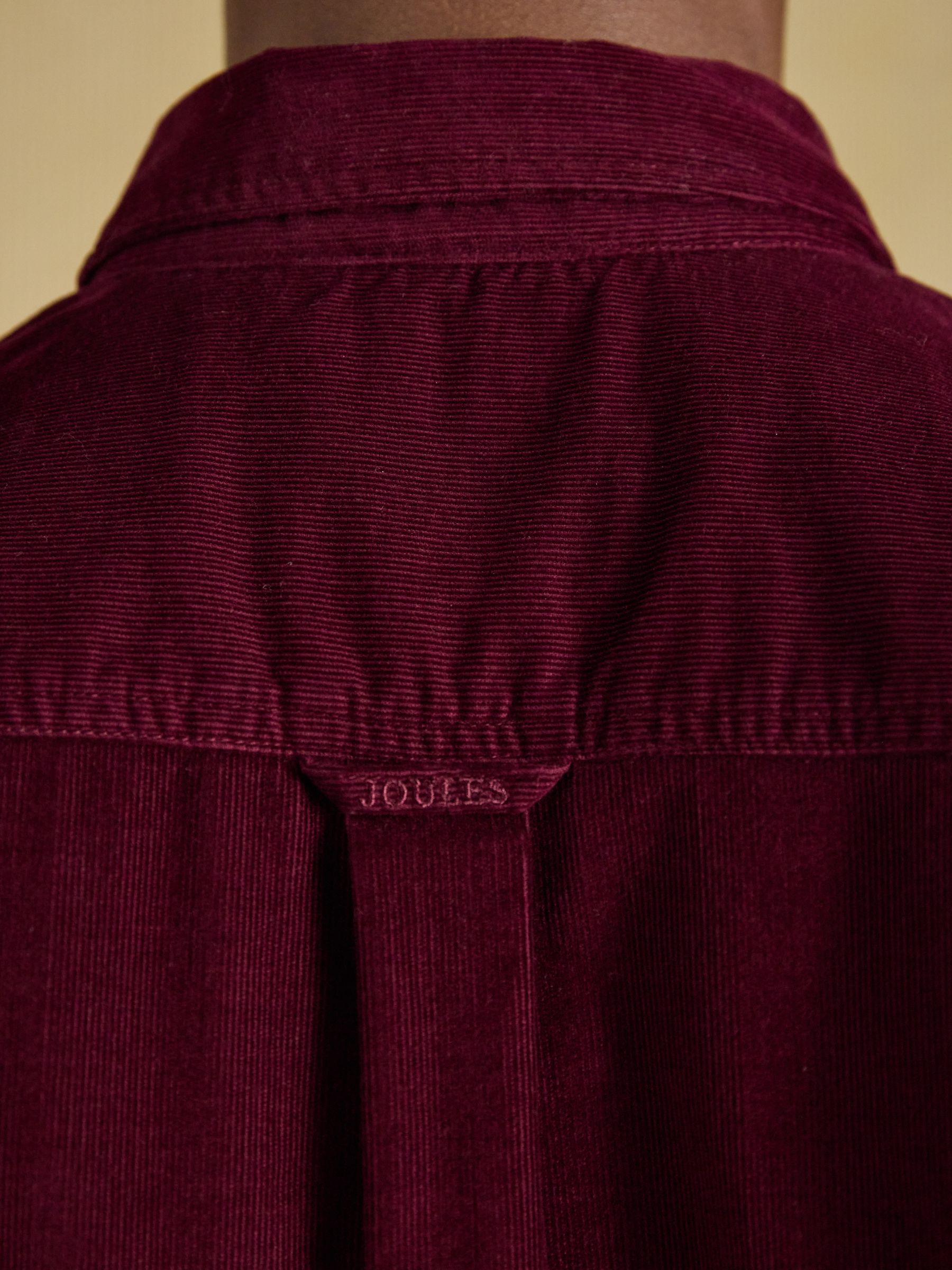 Burgundy Red Long Sleeve Fine Needle Cord Shirt - Image 6 of 7
