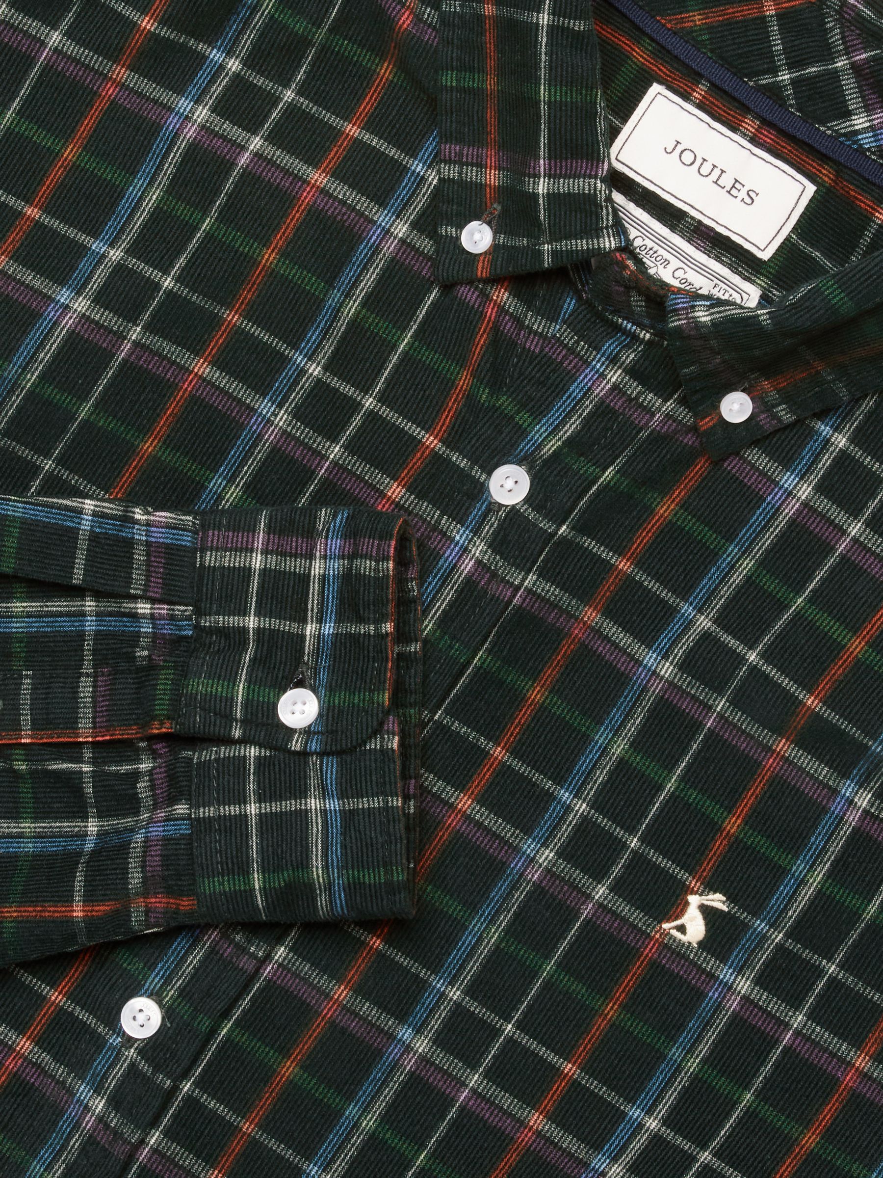 Green Check Long Sleeve Fine Needle Cord Shirt - Image 11 of 11