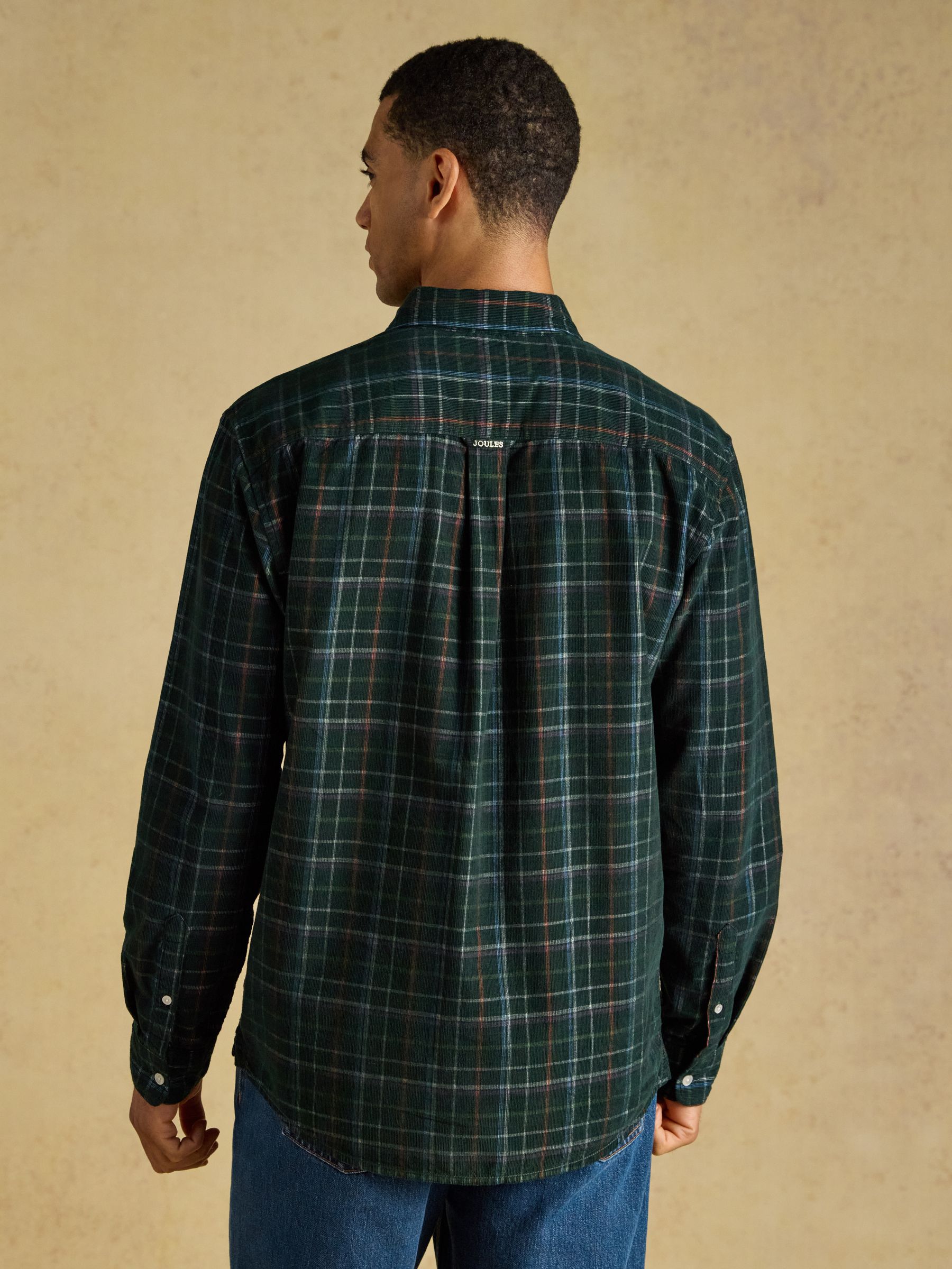 Green Check Long Sleeve Fine Needle Cord Shirt - Image 2 of 11