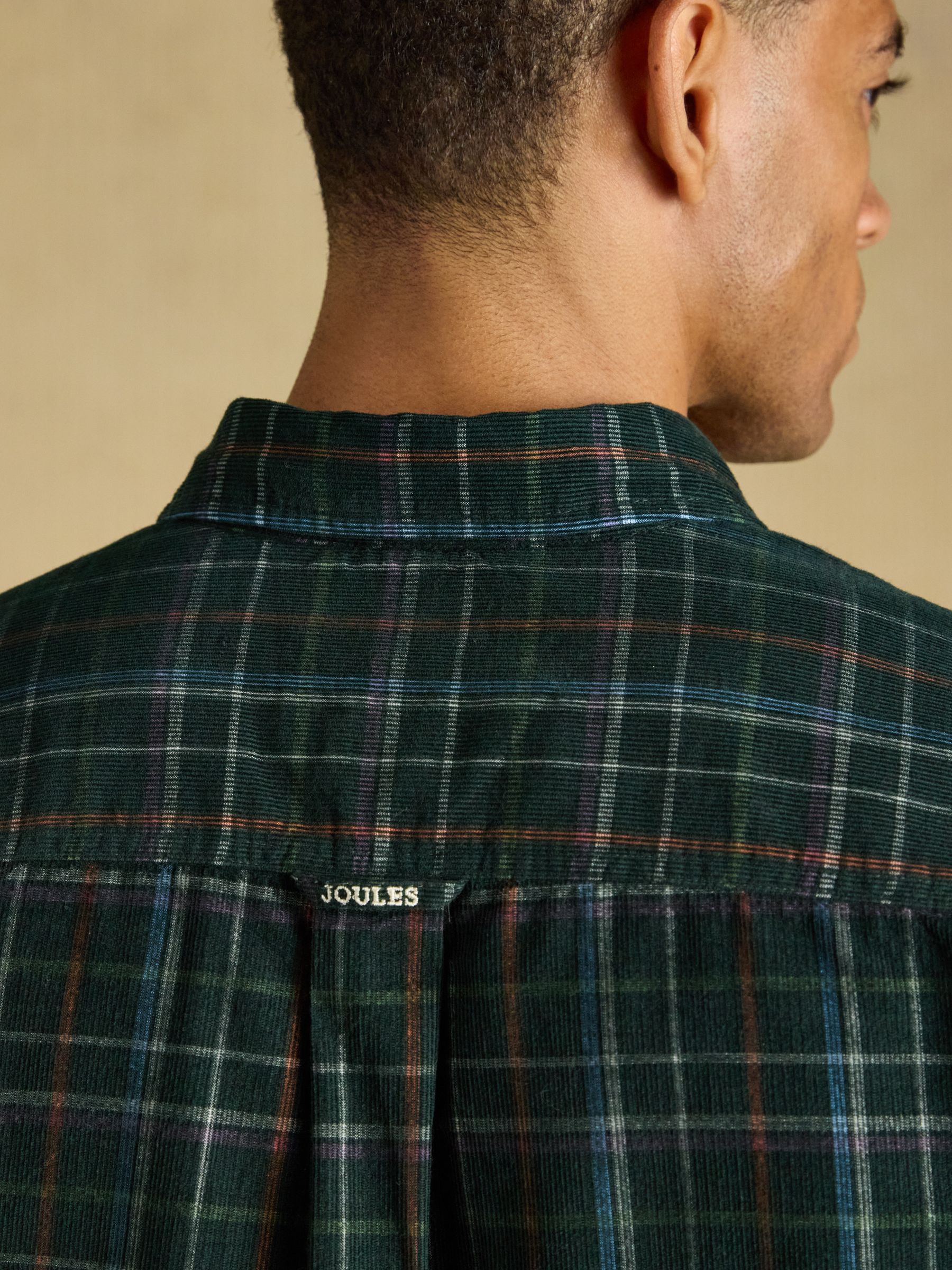 Green Check Long Sleeve Fine Needle Cord Shirt - Image 7 of 11
