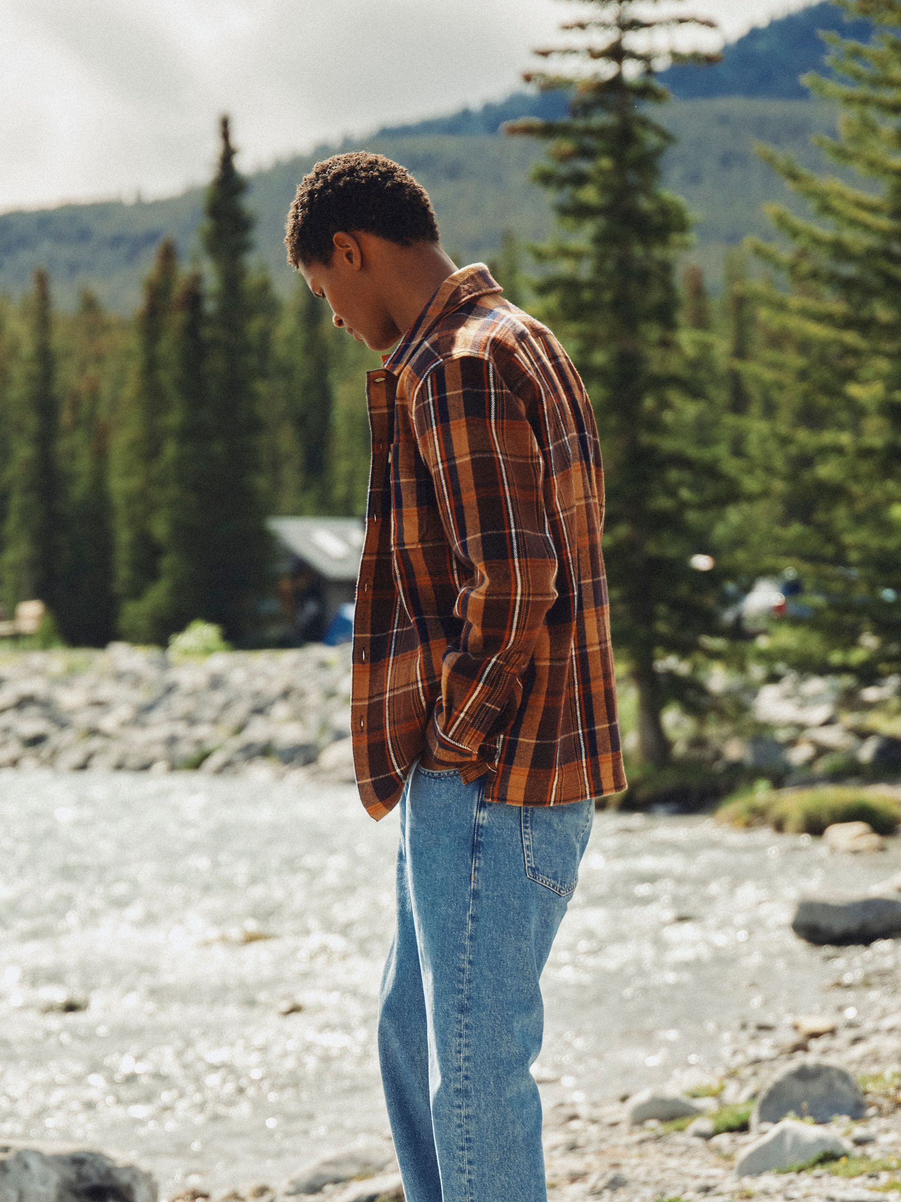 Brown Check Flannel Overshirt - Image 2 of 11