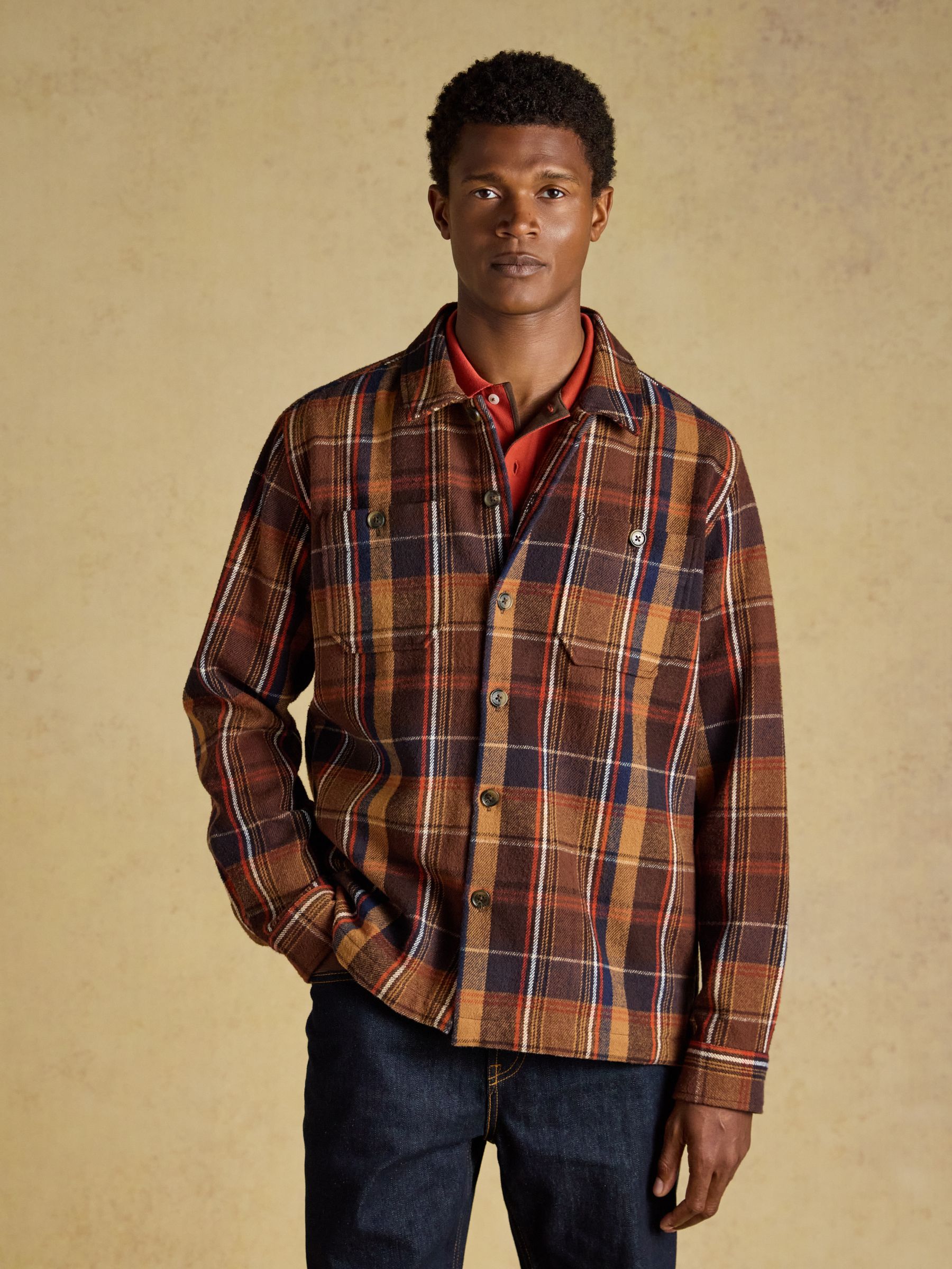 Brown Check Flannel Overshirt - Image 3 of 11