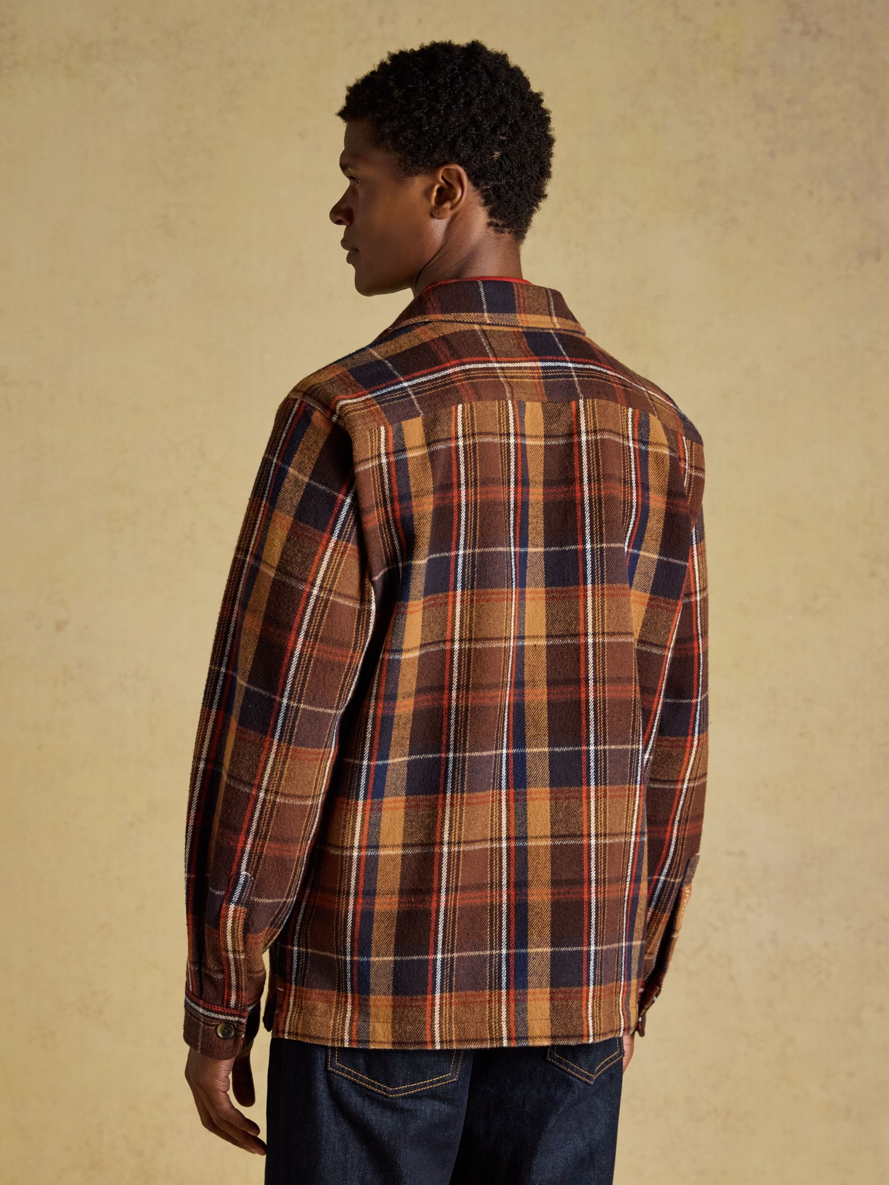 Brown Check Flannel Overshirt - Image 4 of 11
