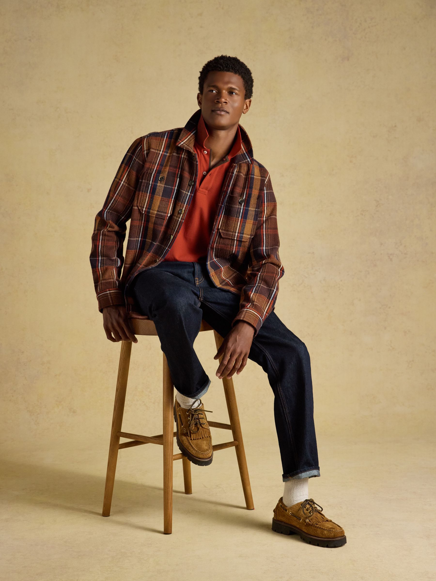 Brown Check Flannel Overshirt - Image 5 of 11