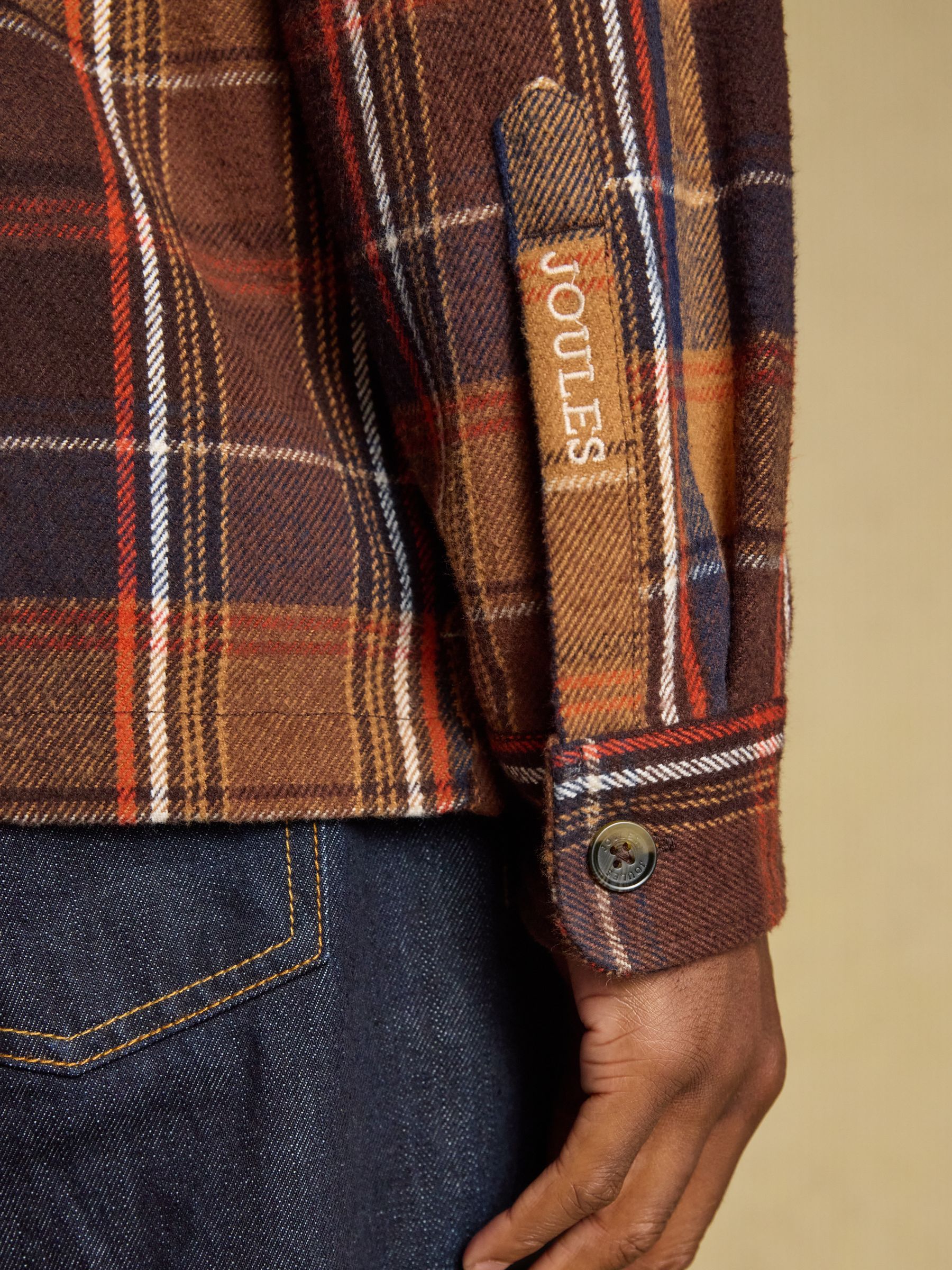 Brown Check Flannel Overshirt - Image 7 of 11