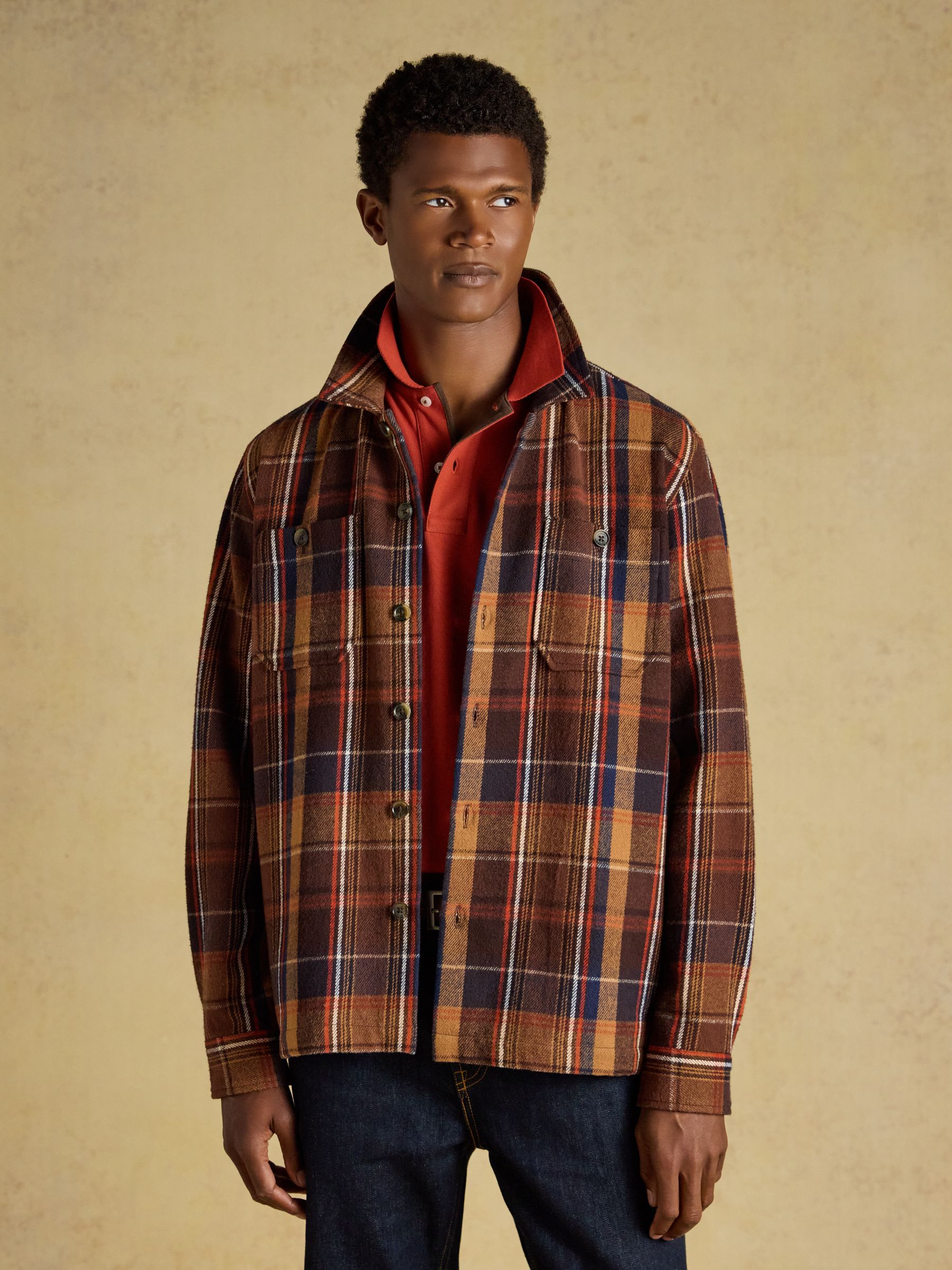 Brown Check Flannel Overshirt - Image 8 of 11