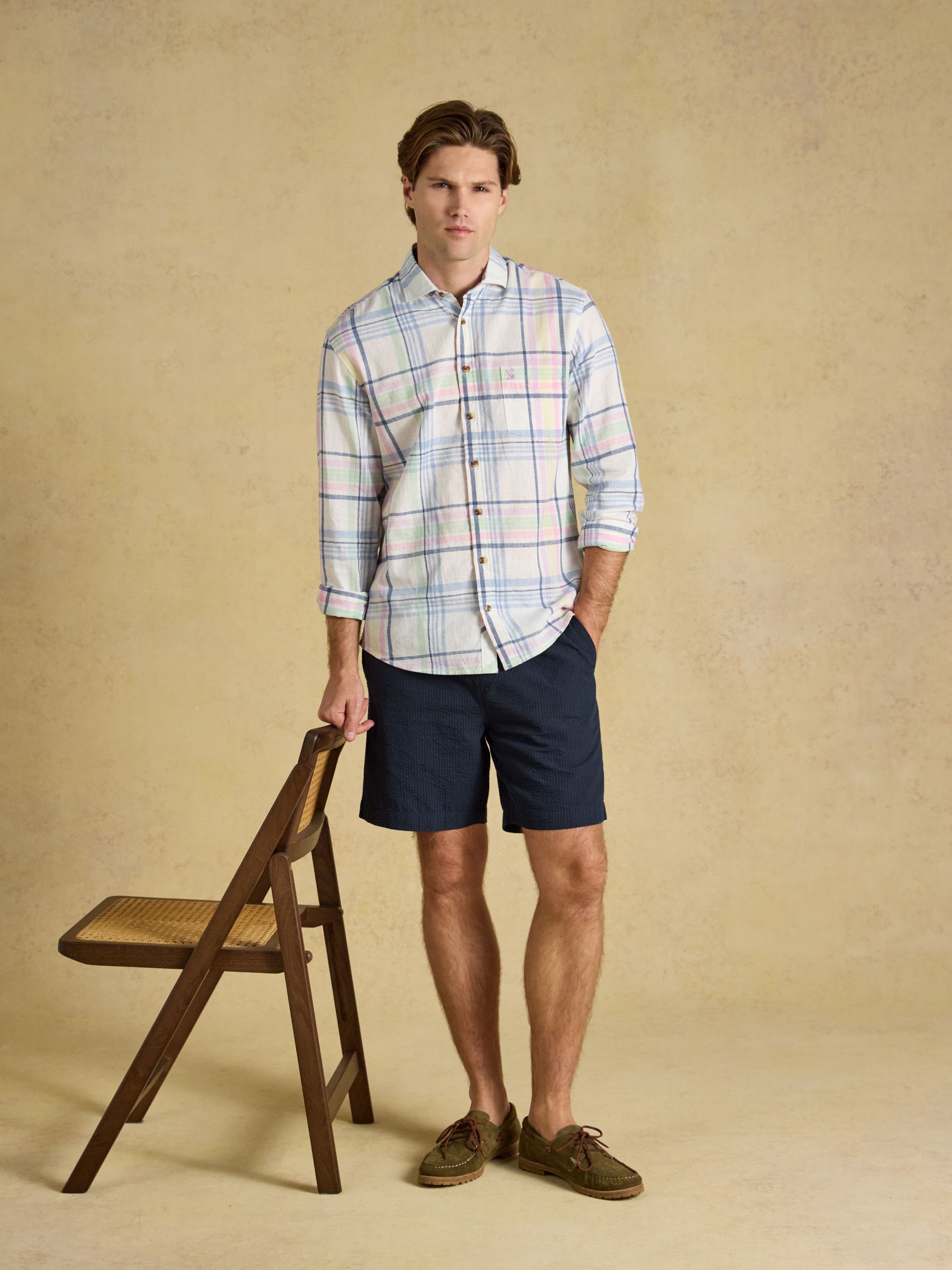 Multi Linen Blend Long Sleeve Shirt - Image 3 of 7