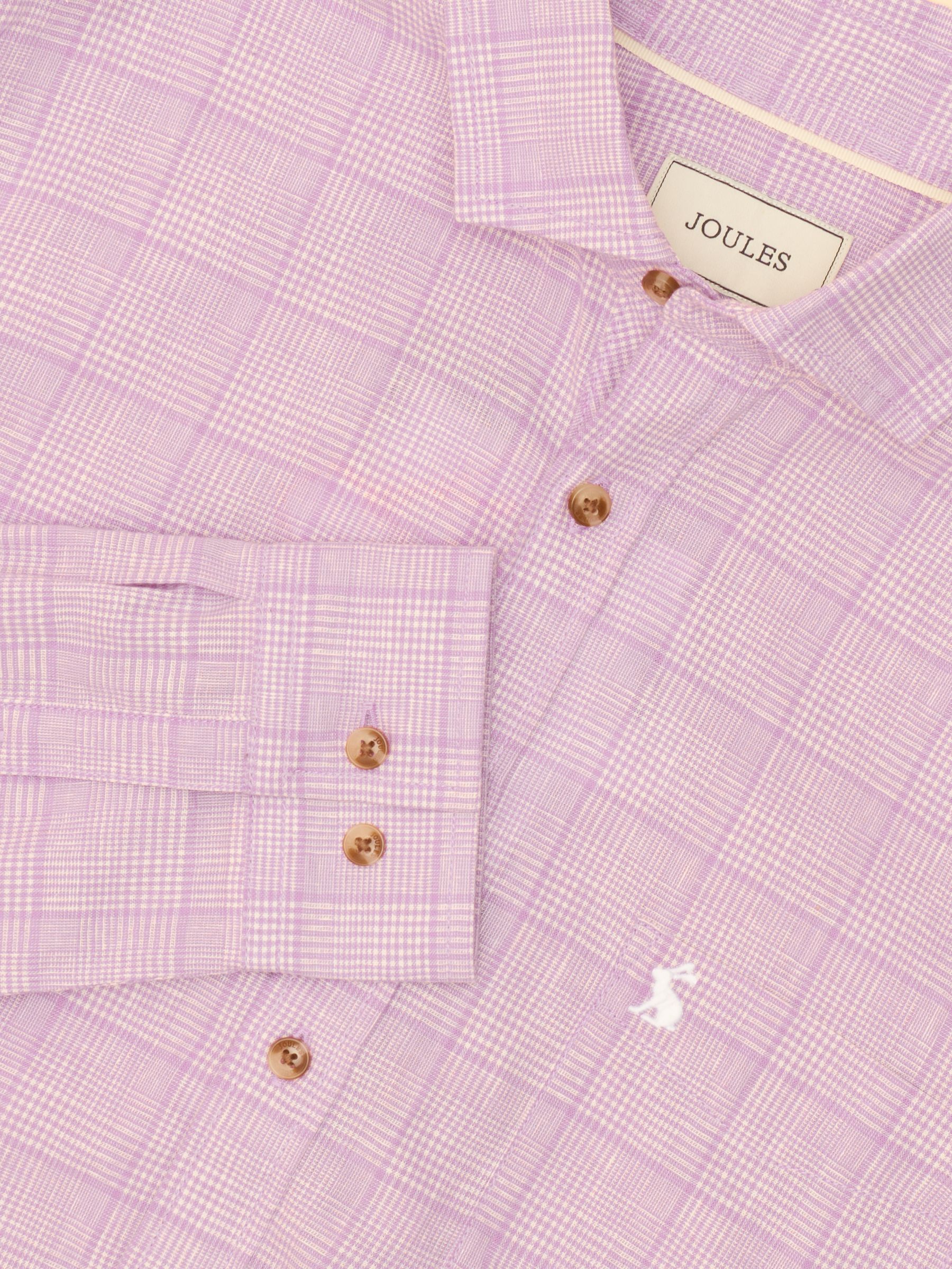 Purple Linen Blend Long Sleeve Shirt - Image 2 of 8 Purple Linen Blend Long Sleeve Shirt - Image 2 of 8