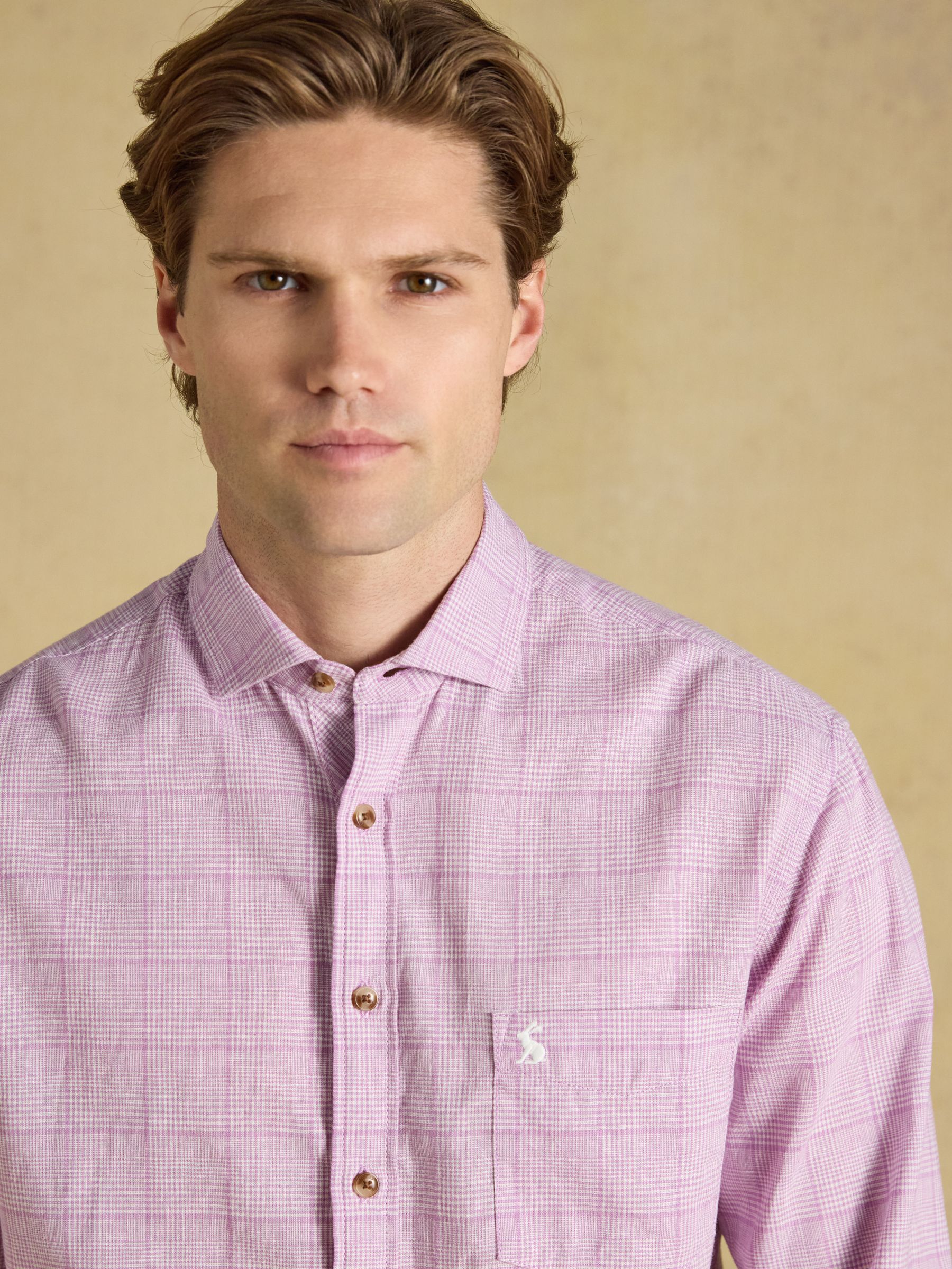 Purple Linen Blend Long Sleeve Shirt - Image 6 of 8