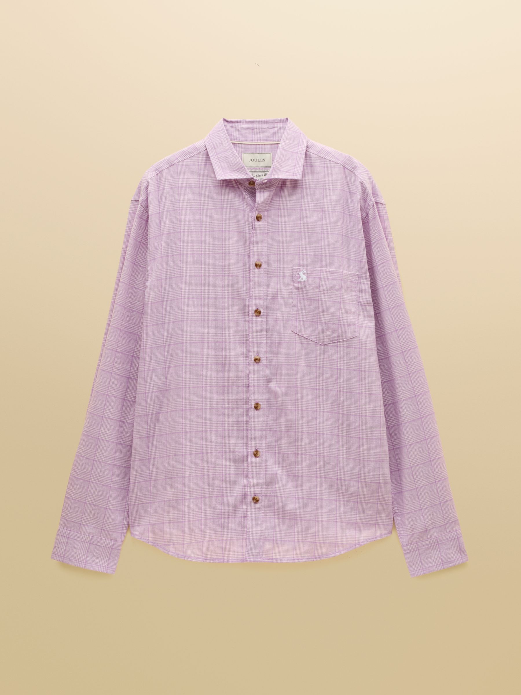 Purple Linen Blend Long Sleeve Shirt - Image 8 of 8