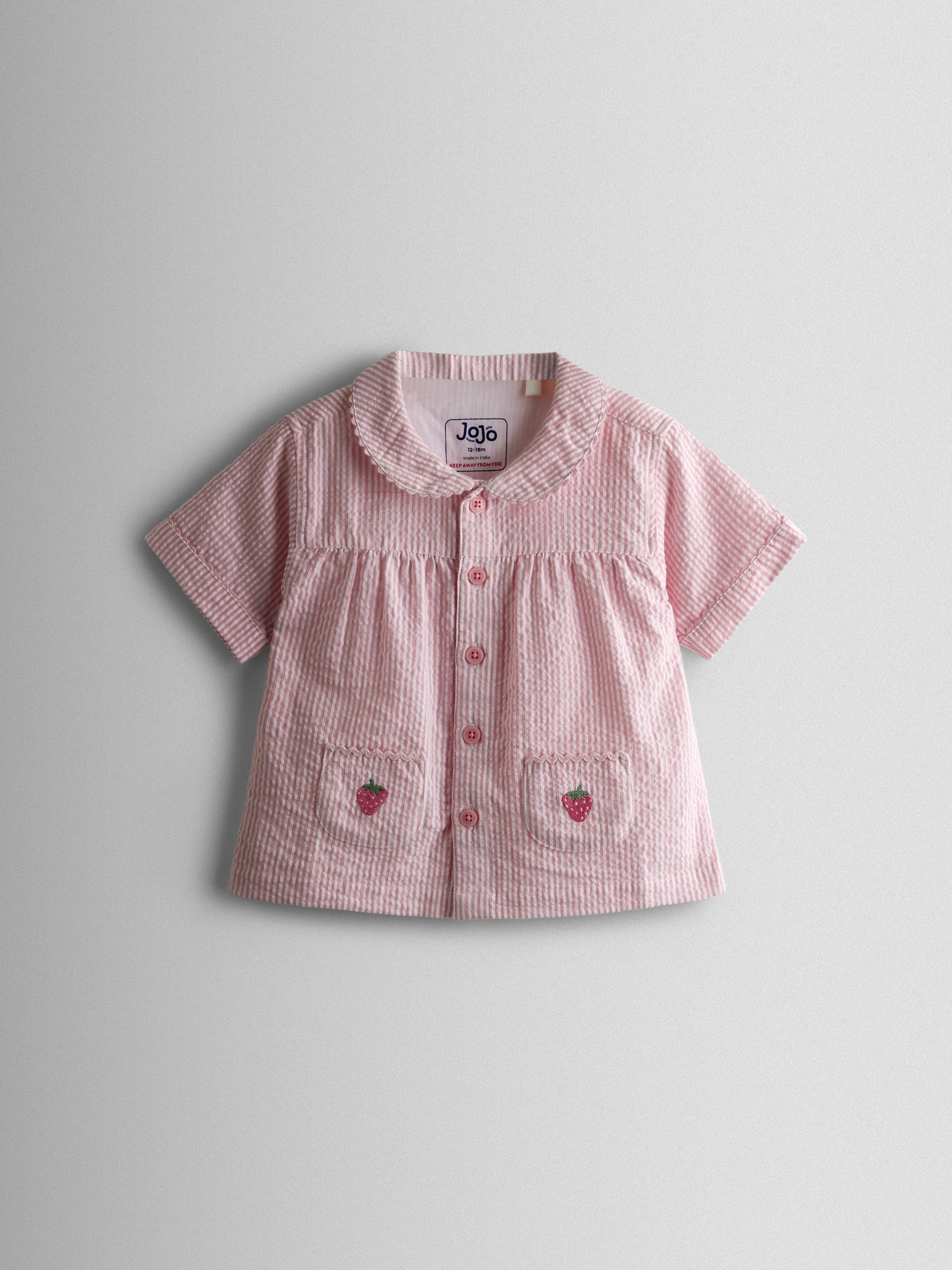 Pink Strawberry Woven Pyjamas - Image 2 of 6