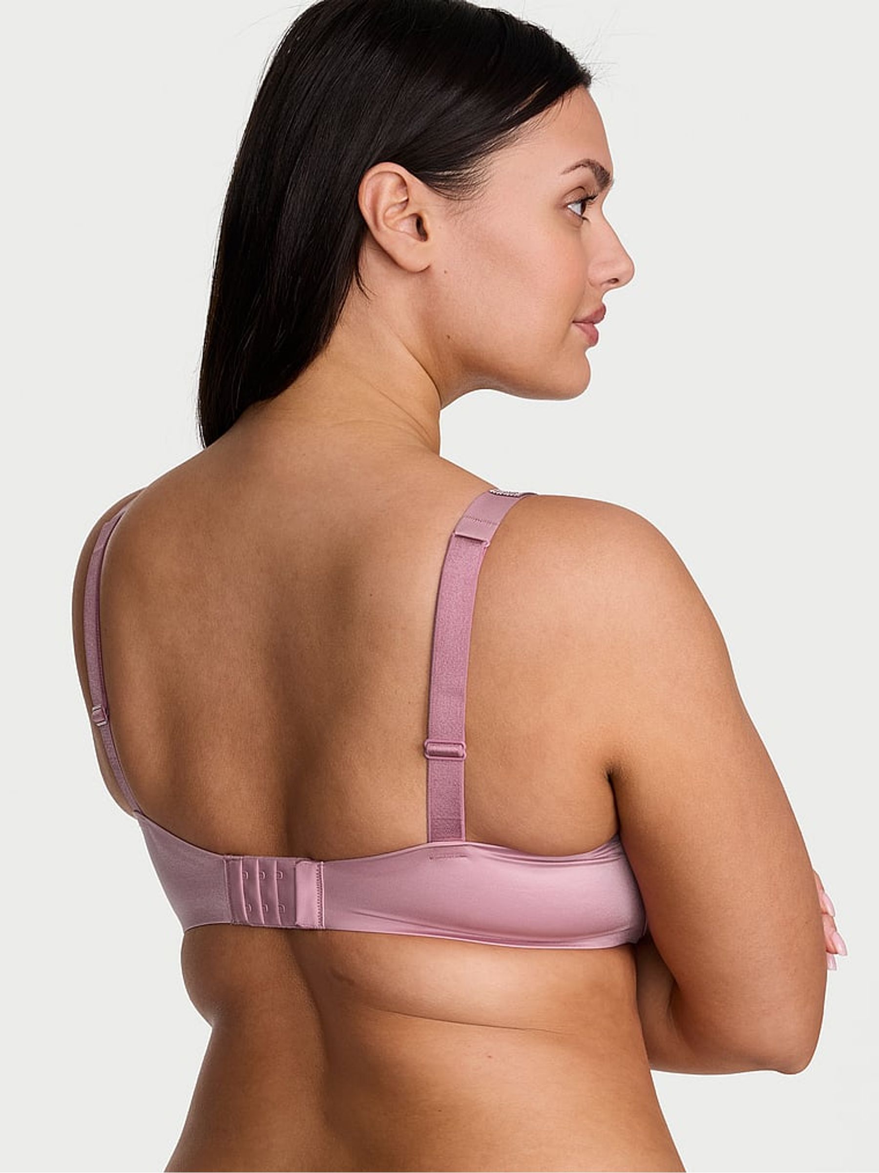 Dusk Rose Pink Push Up Shine Strap Bra - Image 2 of 3