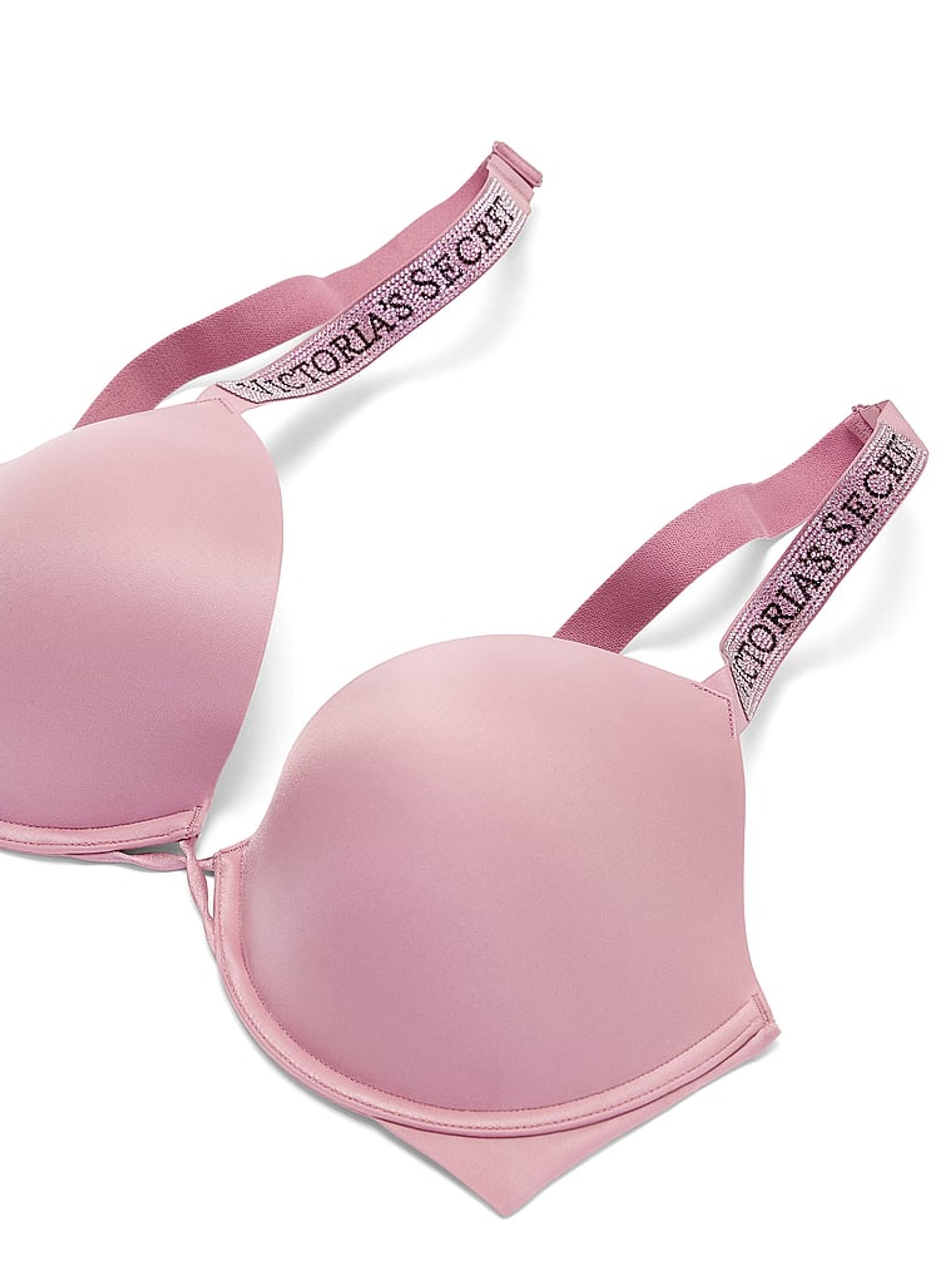 Dusk Rose Pink Push Up Shine Strap Bra - Image 3 of 3