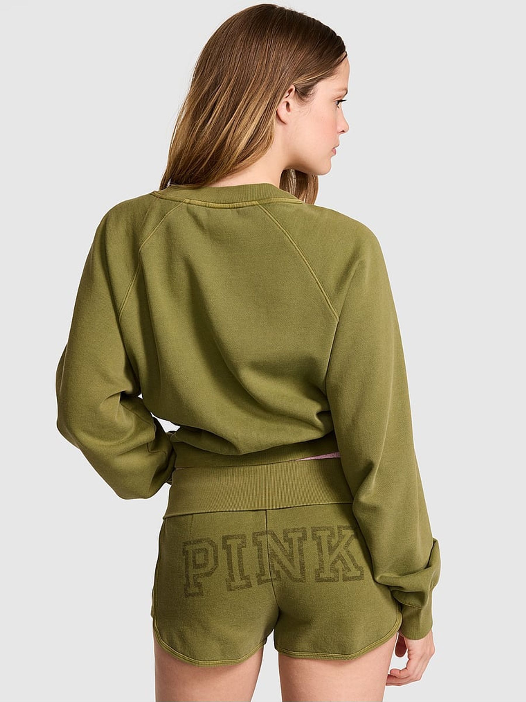 Lizard Green Foldover Shorts - Image 2 of 2