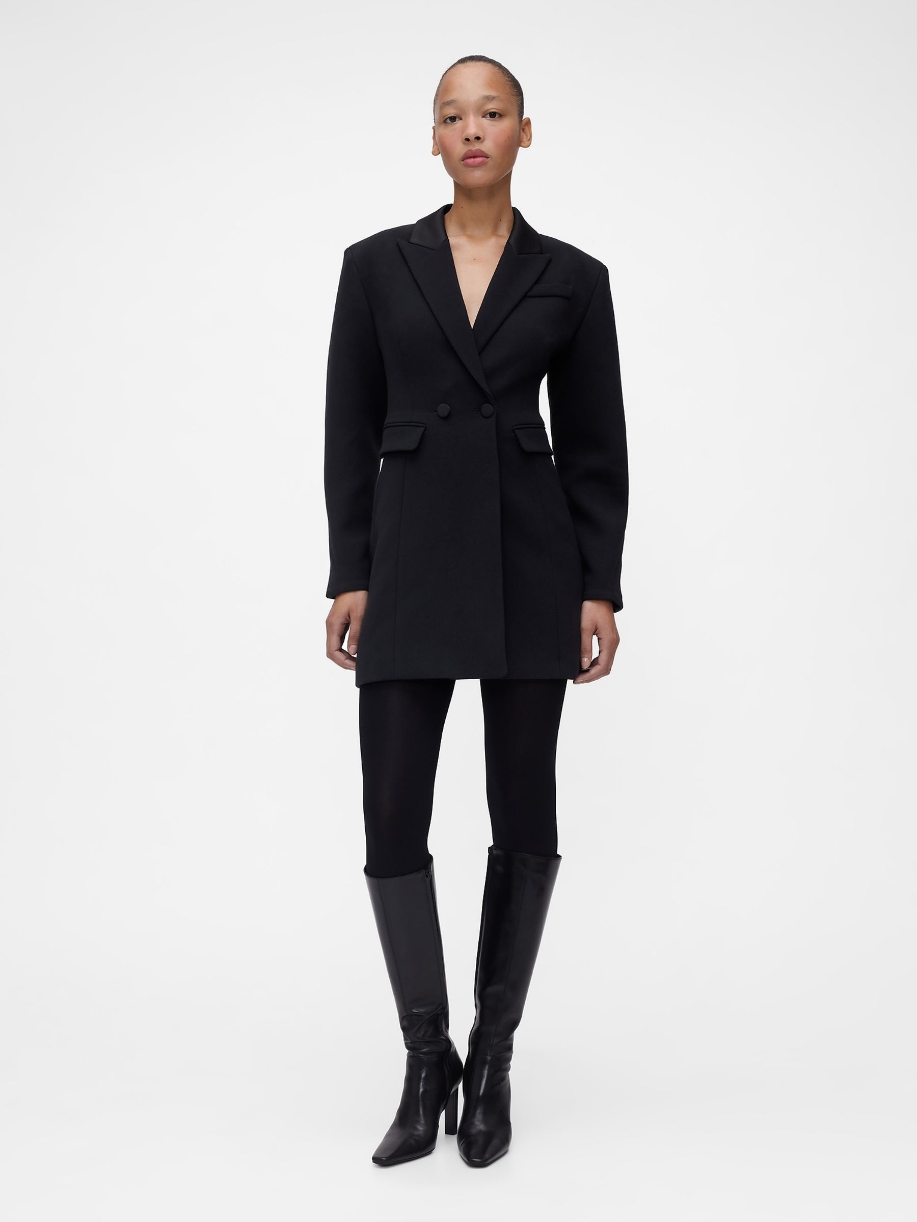 GapStudio Black Tailored Blazer Dress - Image 1 of 5