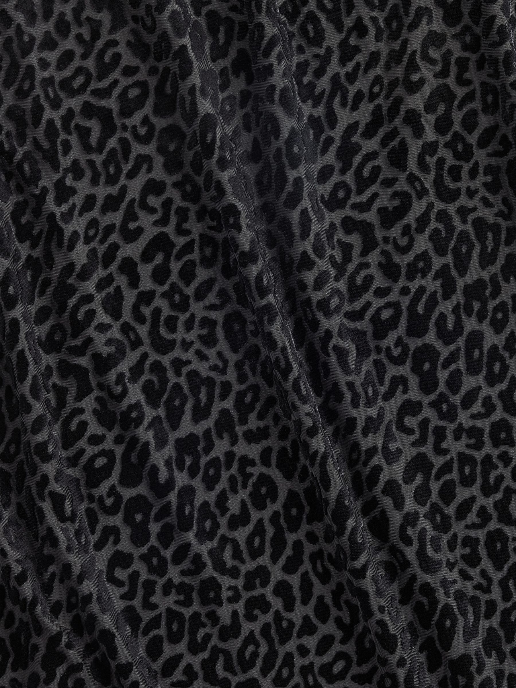 GapStudio Black Burnout Velvet Leopard Slip Dress - Image 5 of 5