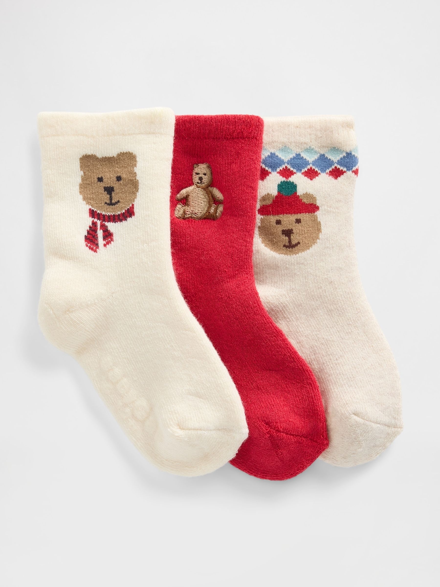 Brown Brannan Bear Socks 3 Pack - Image 1 of 1