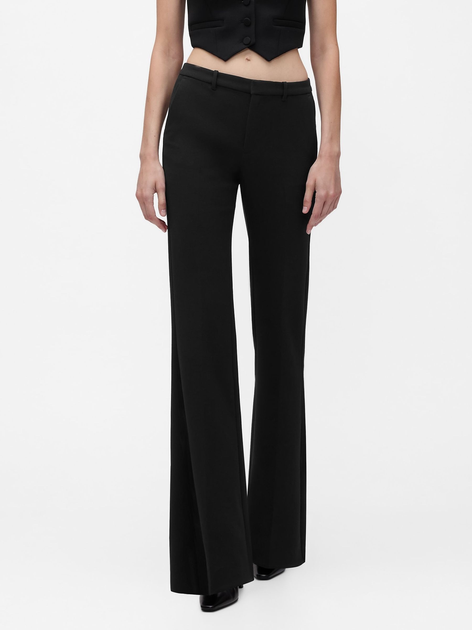 GapStudio Black Low Waisted Bootcut Trousers | Gap
