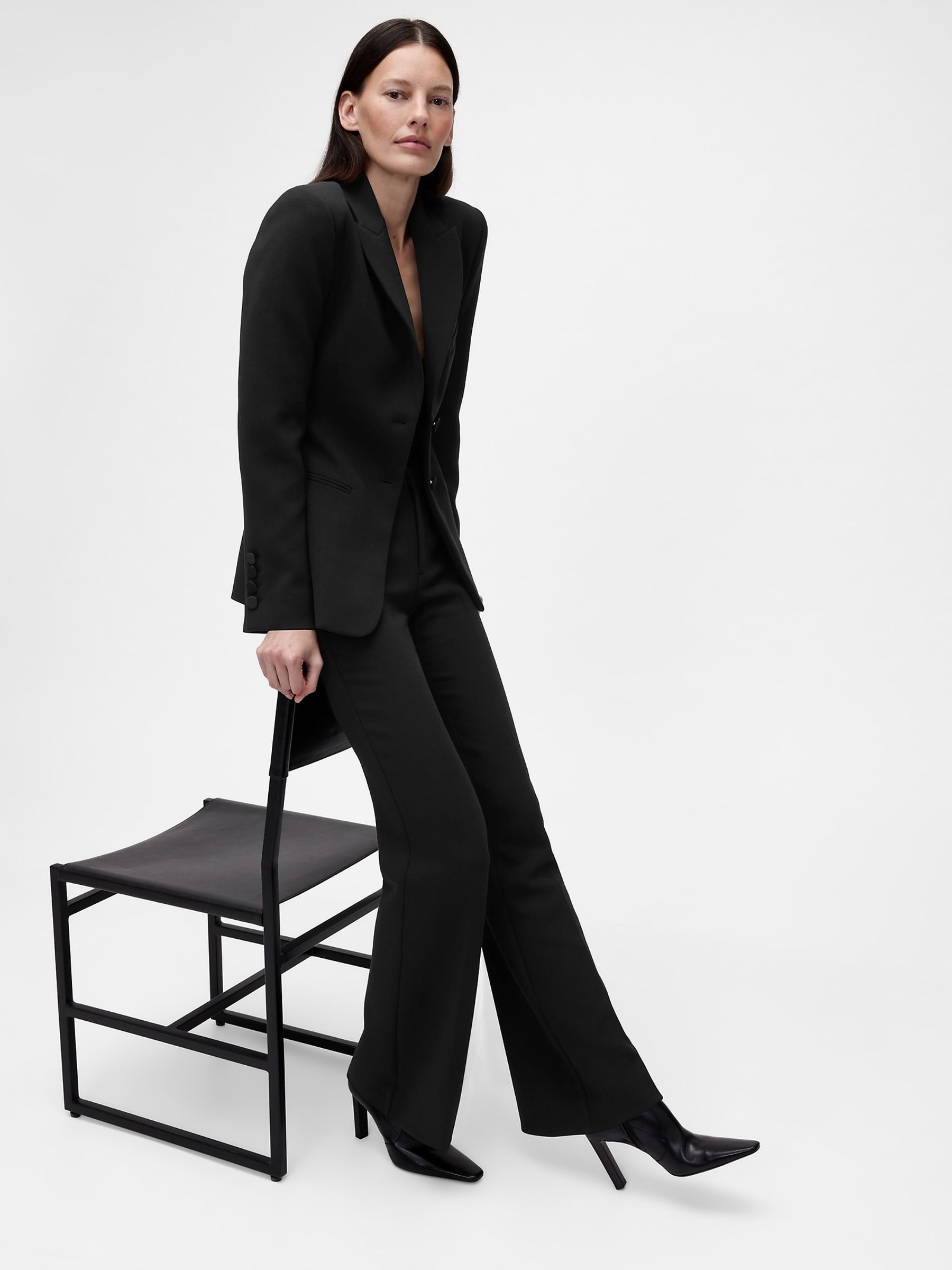 GapStudio Black Low Rise Bootcut Trousers - Image 4 of 6