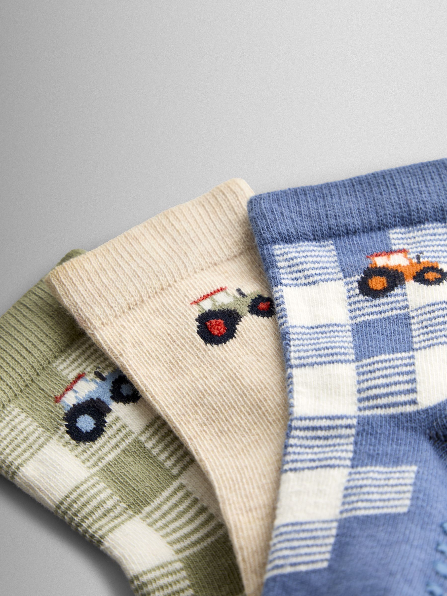 Fawn Tractor Socks 3 Pack - Image 5 of 5