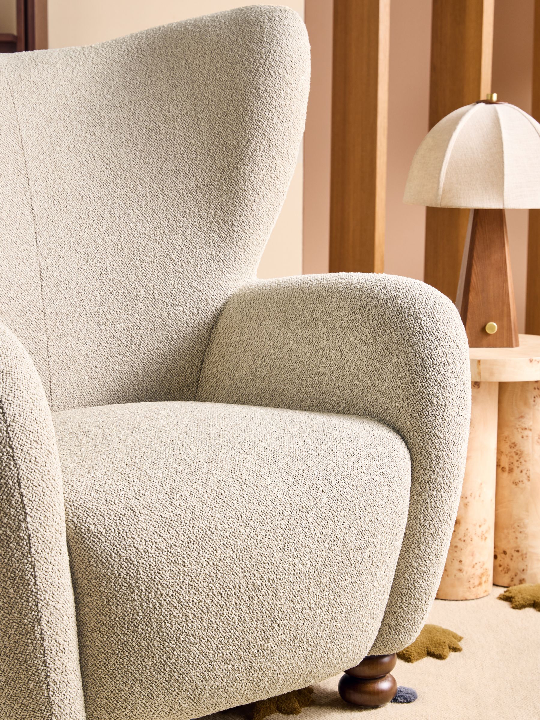 Yannick Accent Chair in Off White Pax Boucle - Image 2 of 5