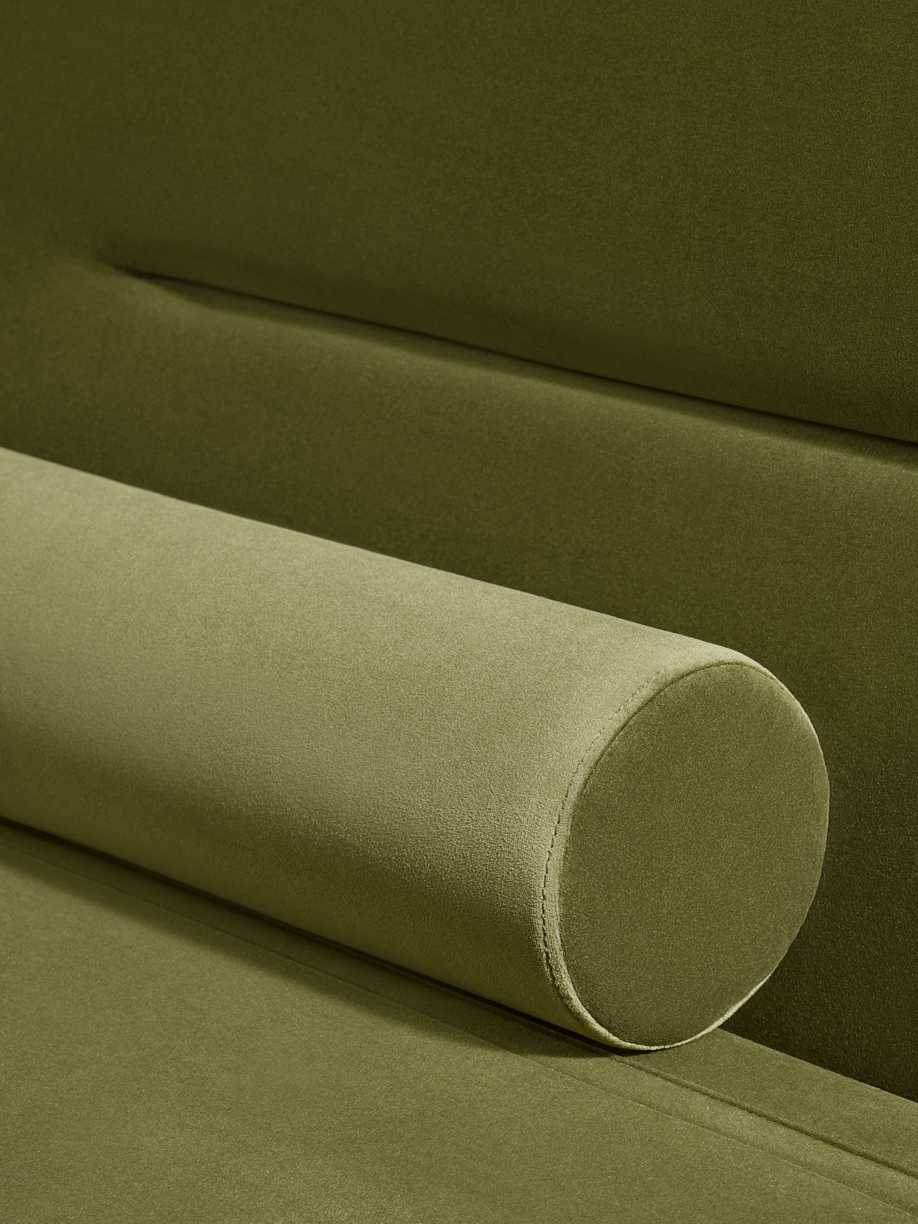 Large Maxton 2 Seater Sofa Bed in Olive Green Velvet - Image 4 of 6