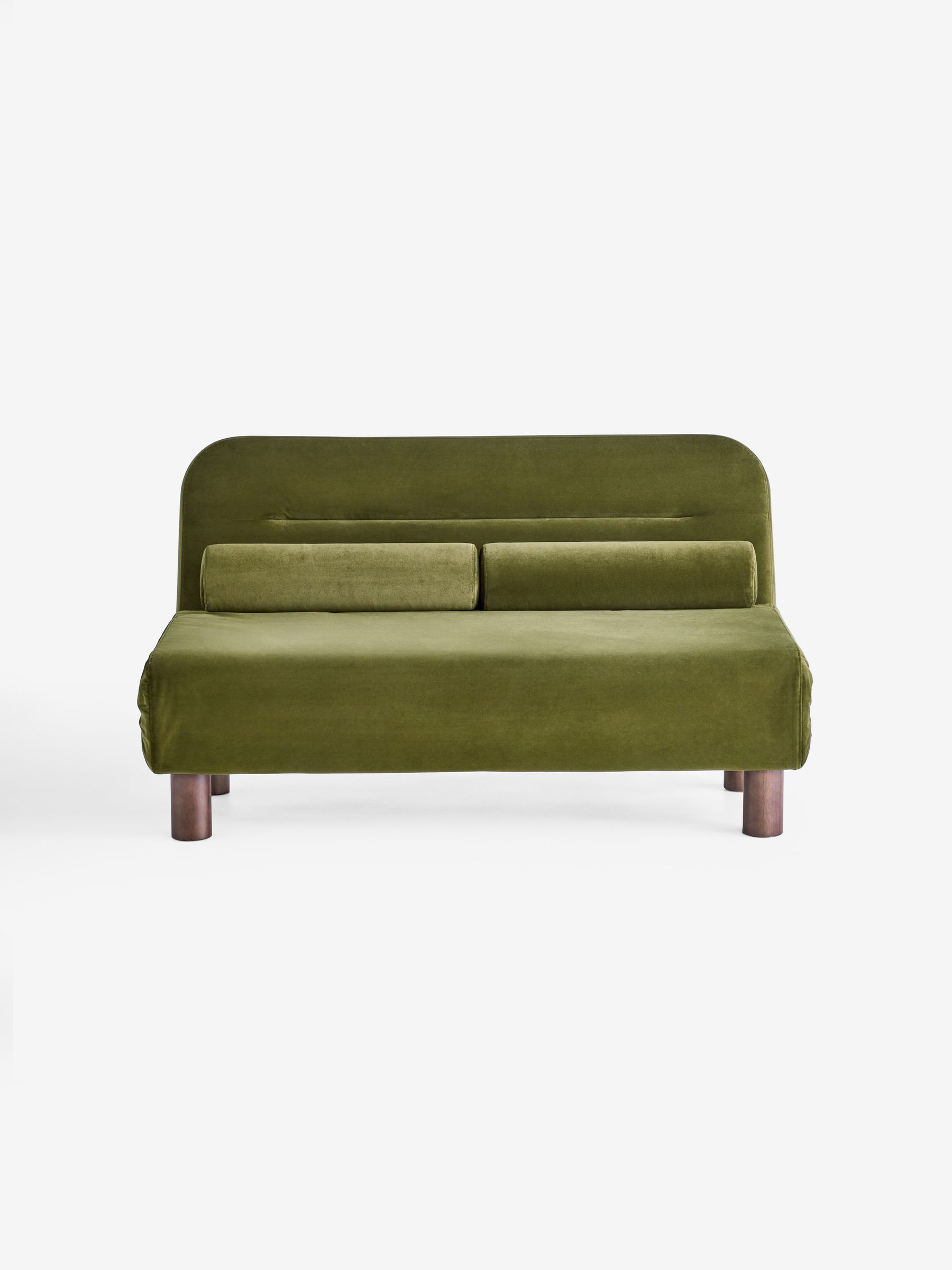 Large Maxton 2 Seater Sofa Bed in Olive Green Velvet - Image 5 of 6