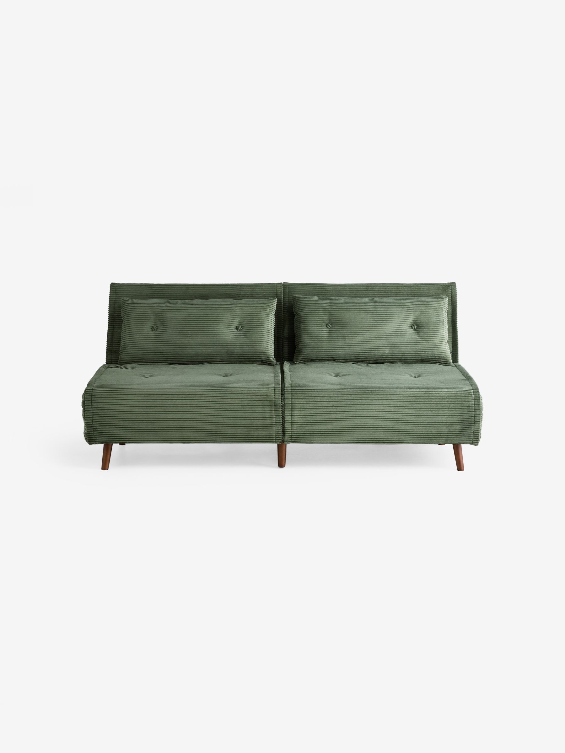 Haru 4 Seater Sofa Bed in Olive Green Corduroy - Image 5 of 6