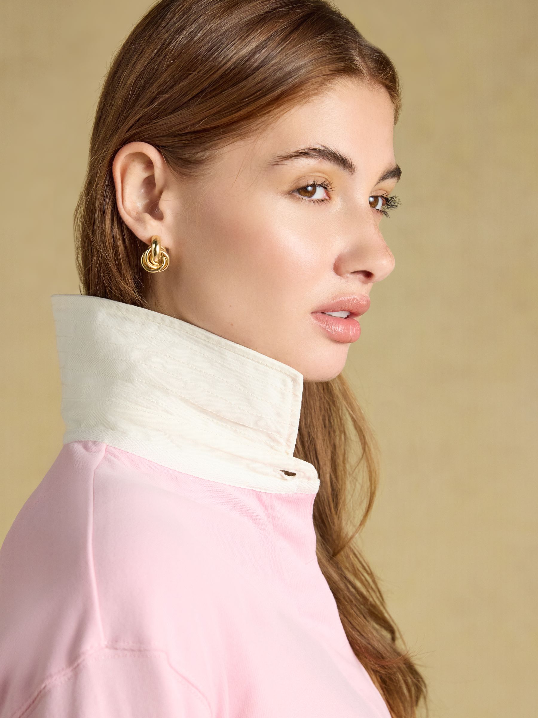 Pink & Blue Colour Block Long Sleeve Cotton Collared Rugby Deckshirt - Image 7 of 10