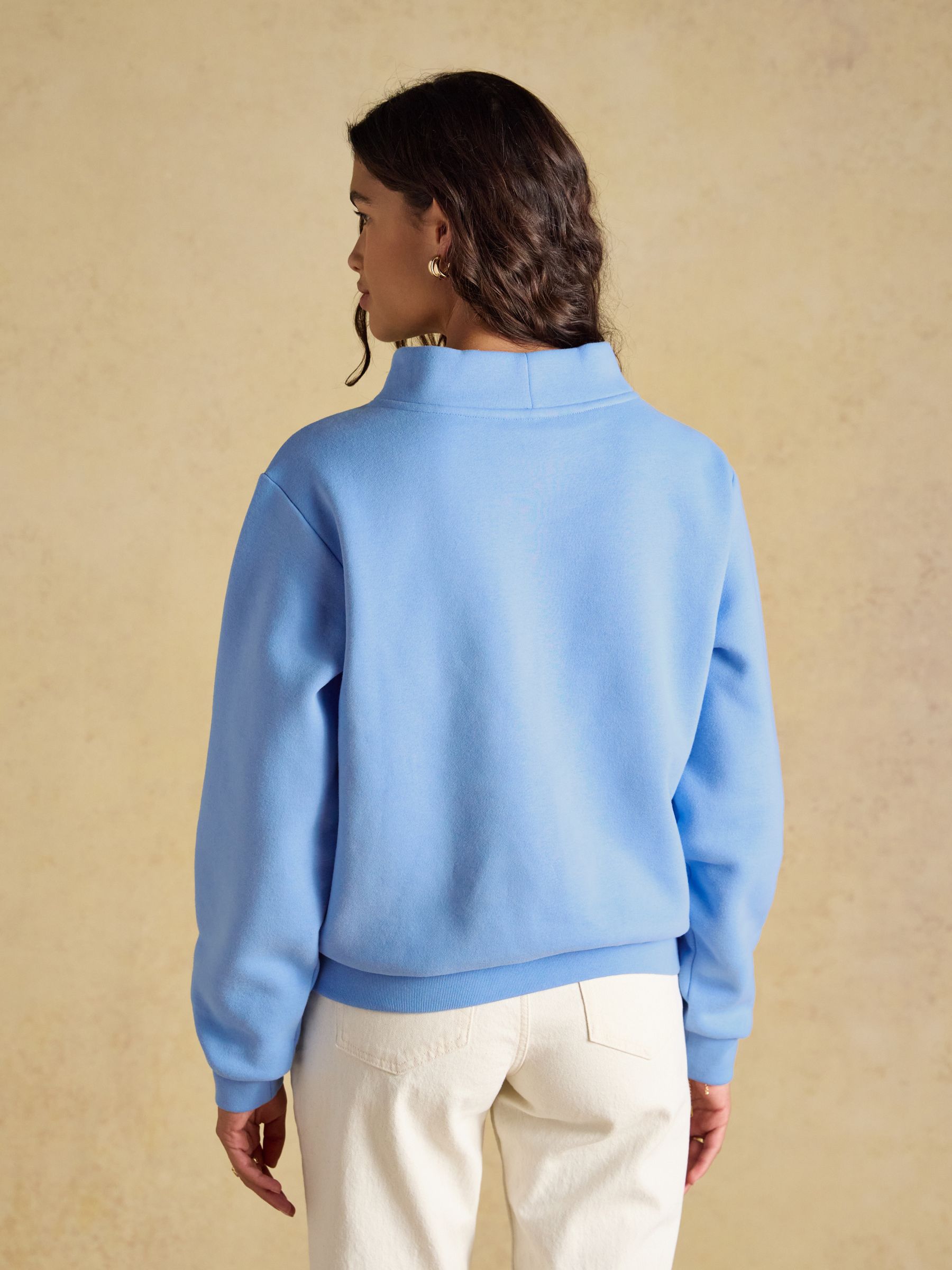 Blue Joules Patchwork Cotton Blend Wide Neck Sweatshirt - Image 4 of 10