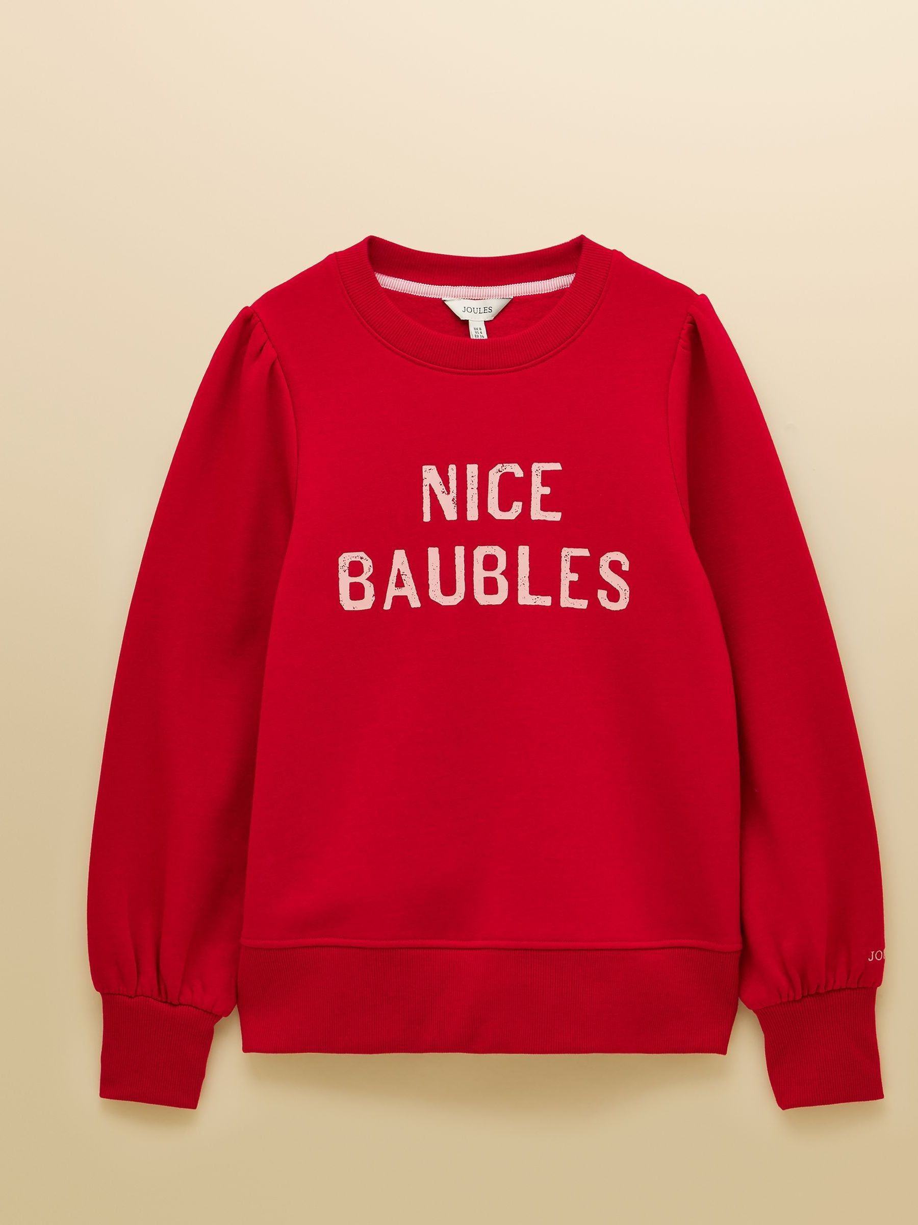 Red Nice Baubles Crew Neck Christmas Sweatshirt - Image 8 of 8