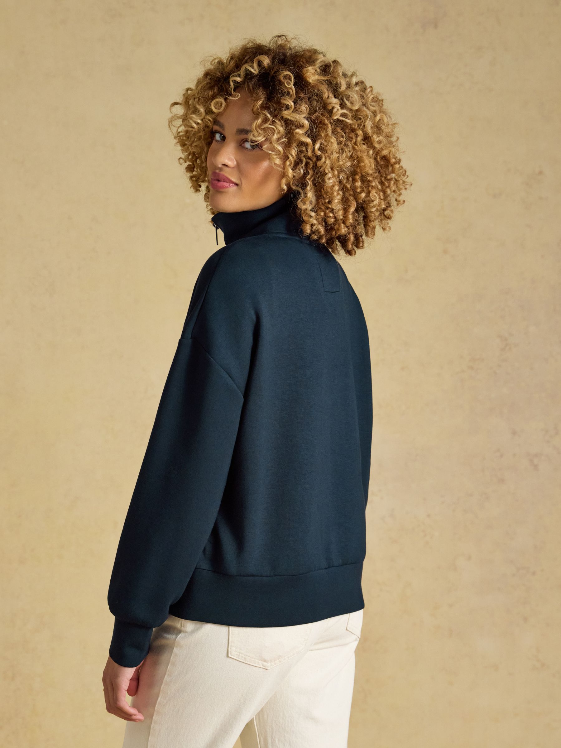 Navy Soft Quarter Zip Sweatshirt - Image 2 of 7