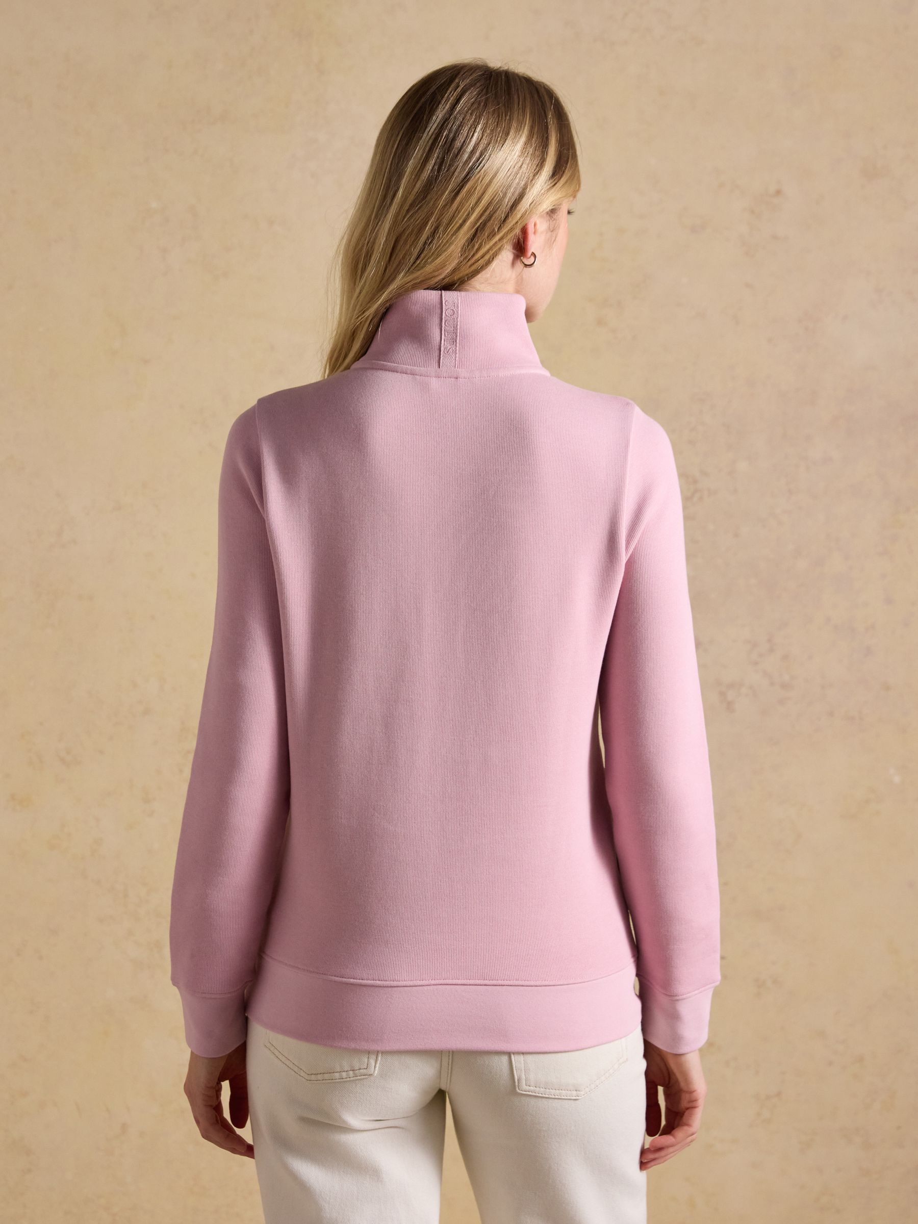 Pink Quarter Zip Funnel Neck Sweatshirt - Image 2 of 7 Pink Quarter Zip Funnel Neck Sweatshirt - Image 2 of 7