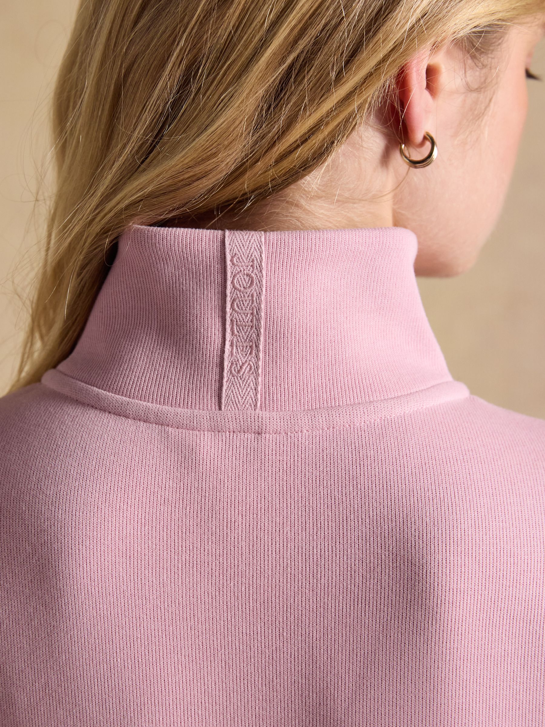 Pink Quarter Zip Funnel Neck Sweatshirt - Image 6 of 7